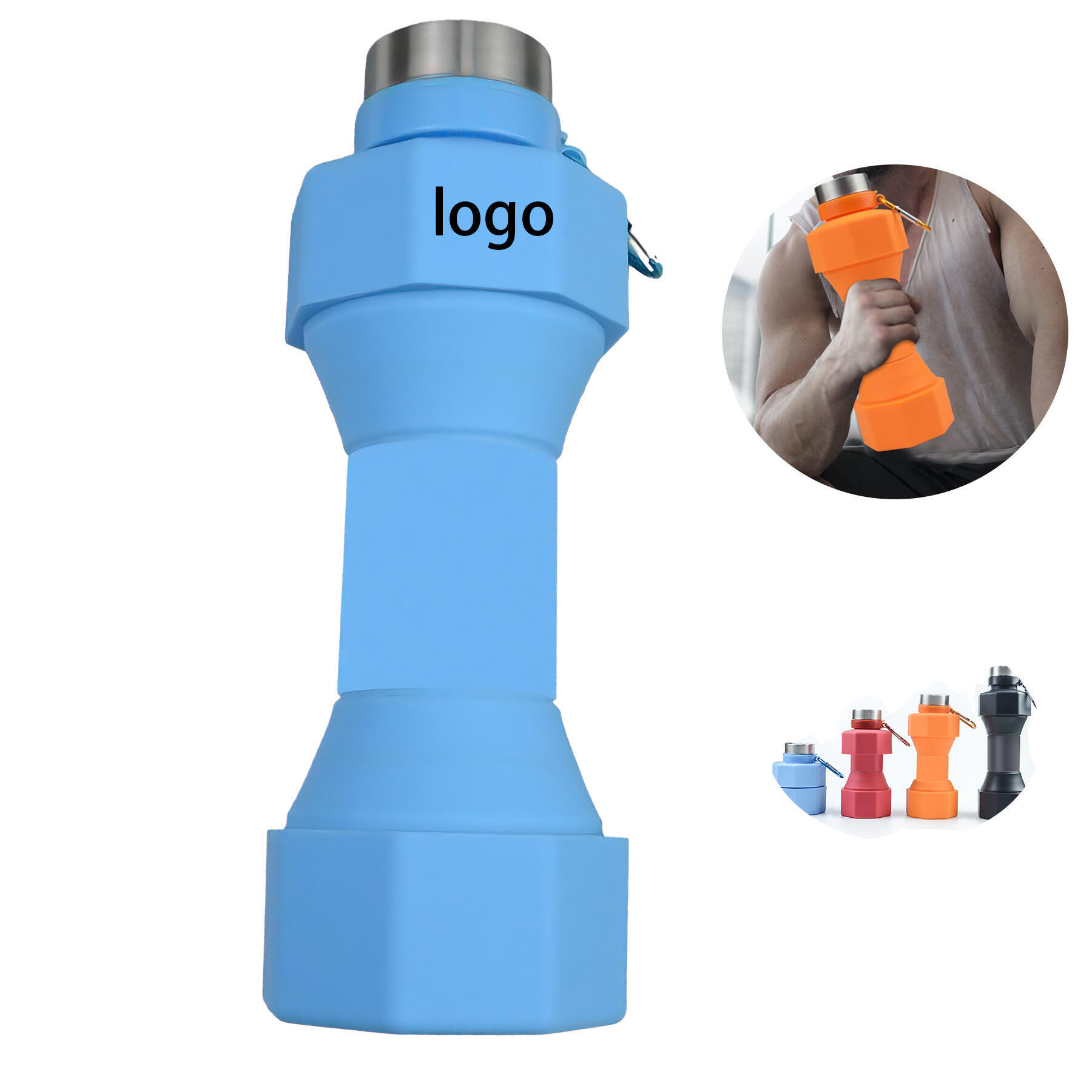 20oz Dumbbell Water Bottle