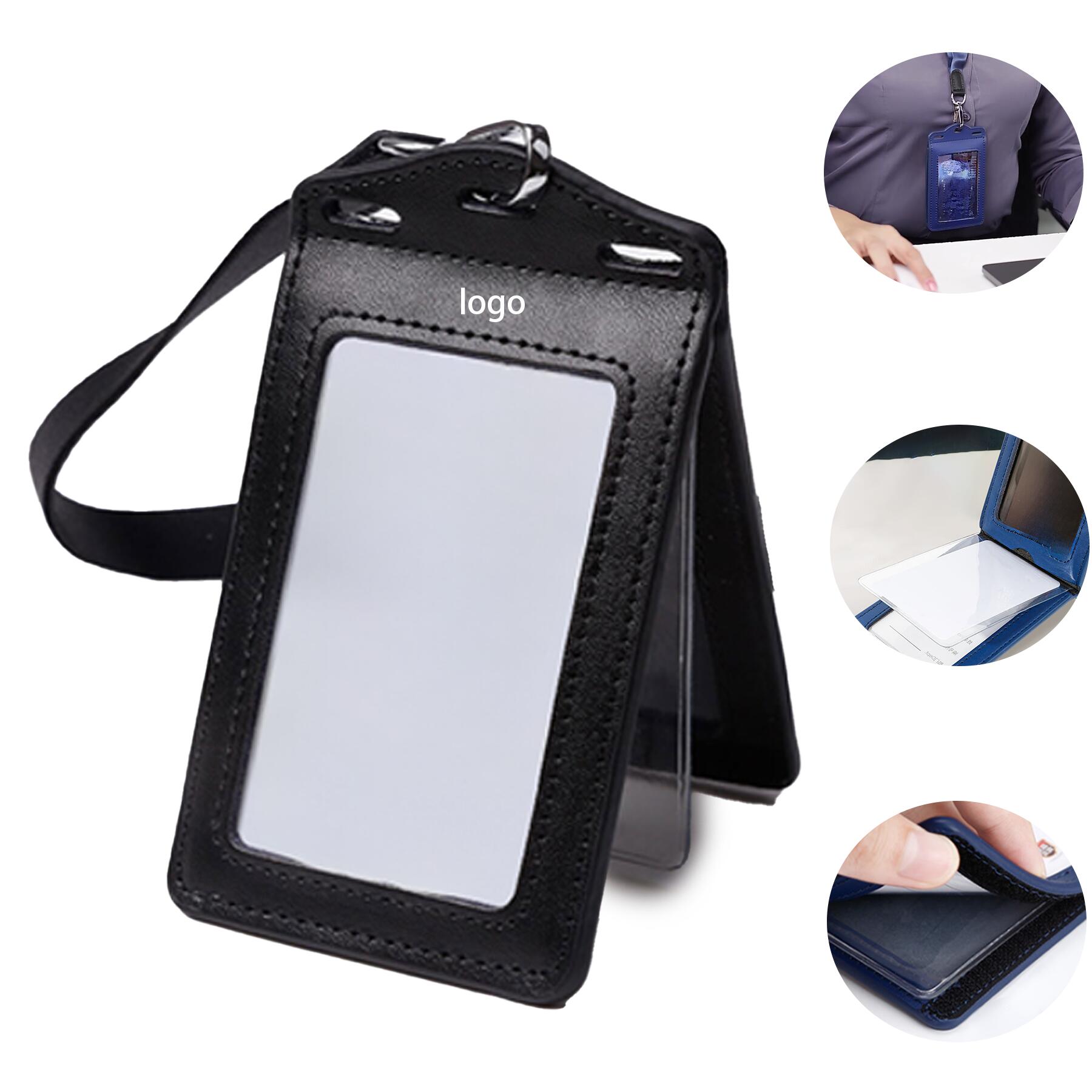 Leather ID Badge Holder