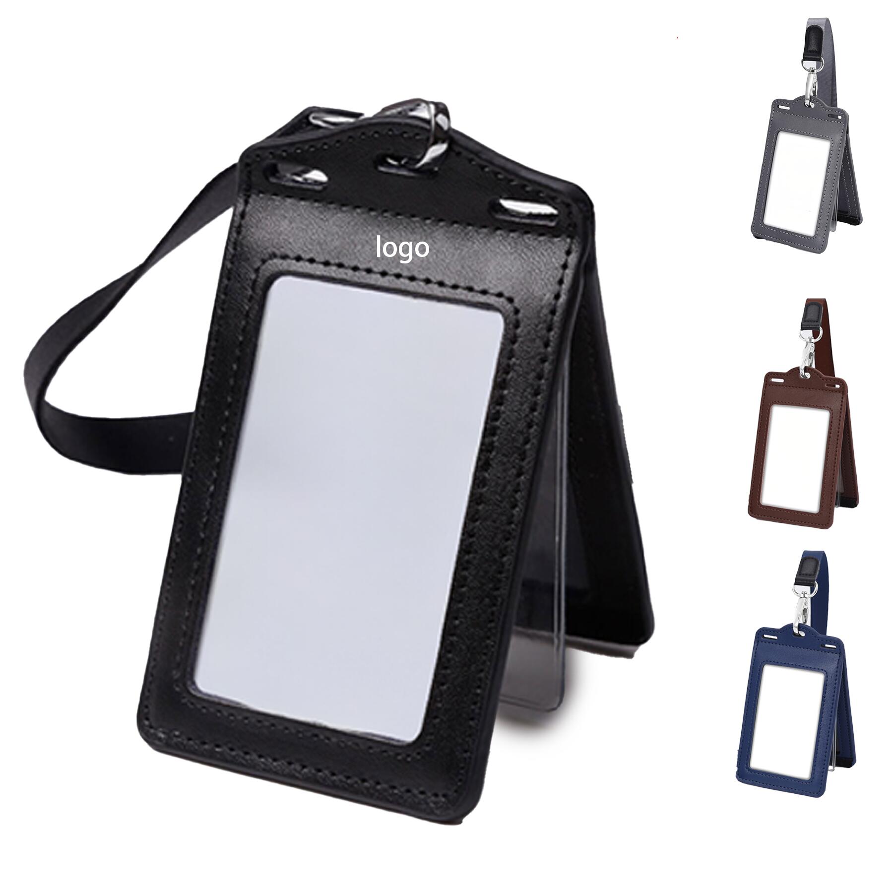 Leather ID Badge Holder