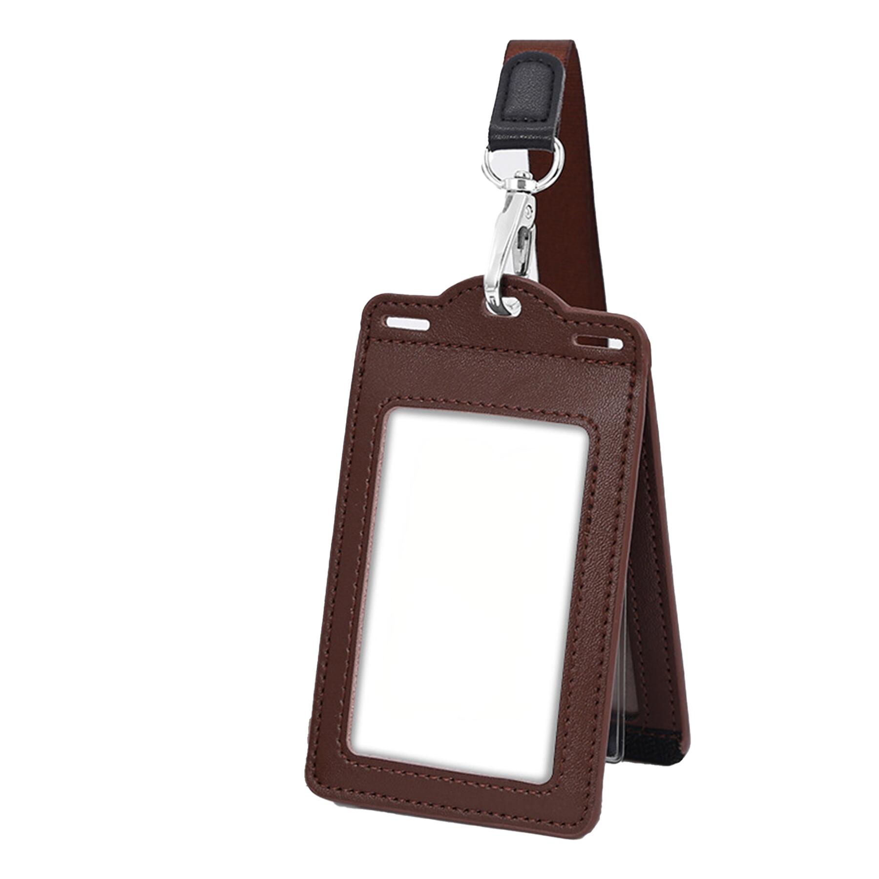 Leather ID Badge Holder