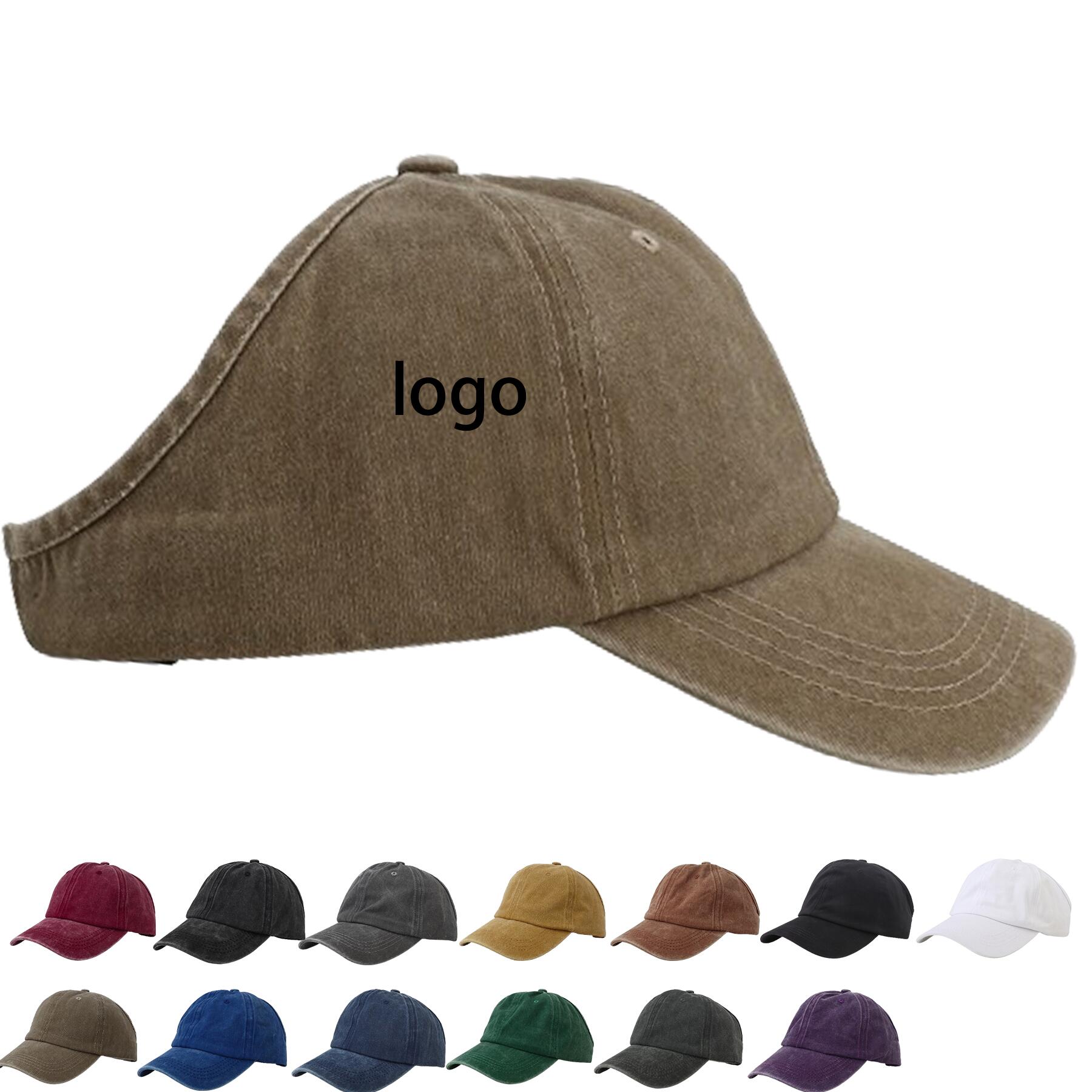 Vintage Baseball Hat with Open Back