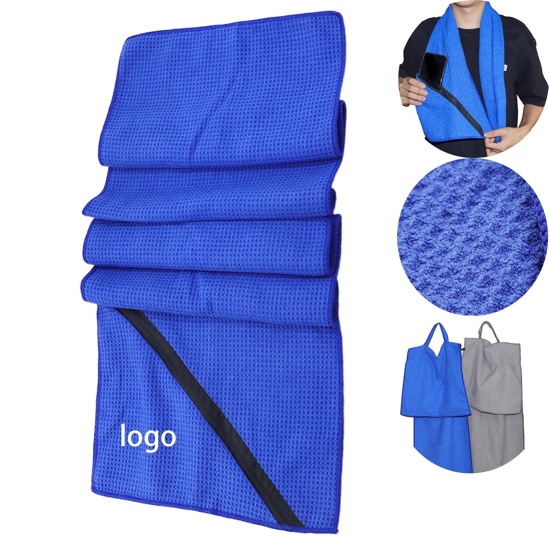 Zipper Pocket Sports Towel