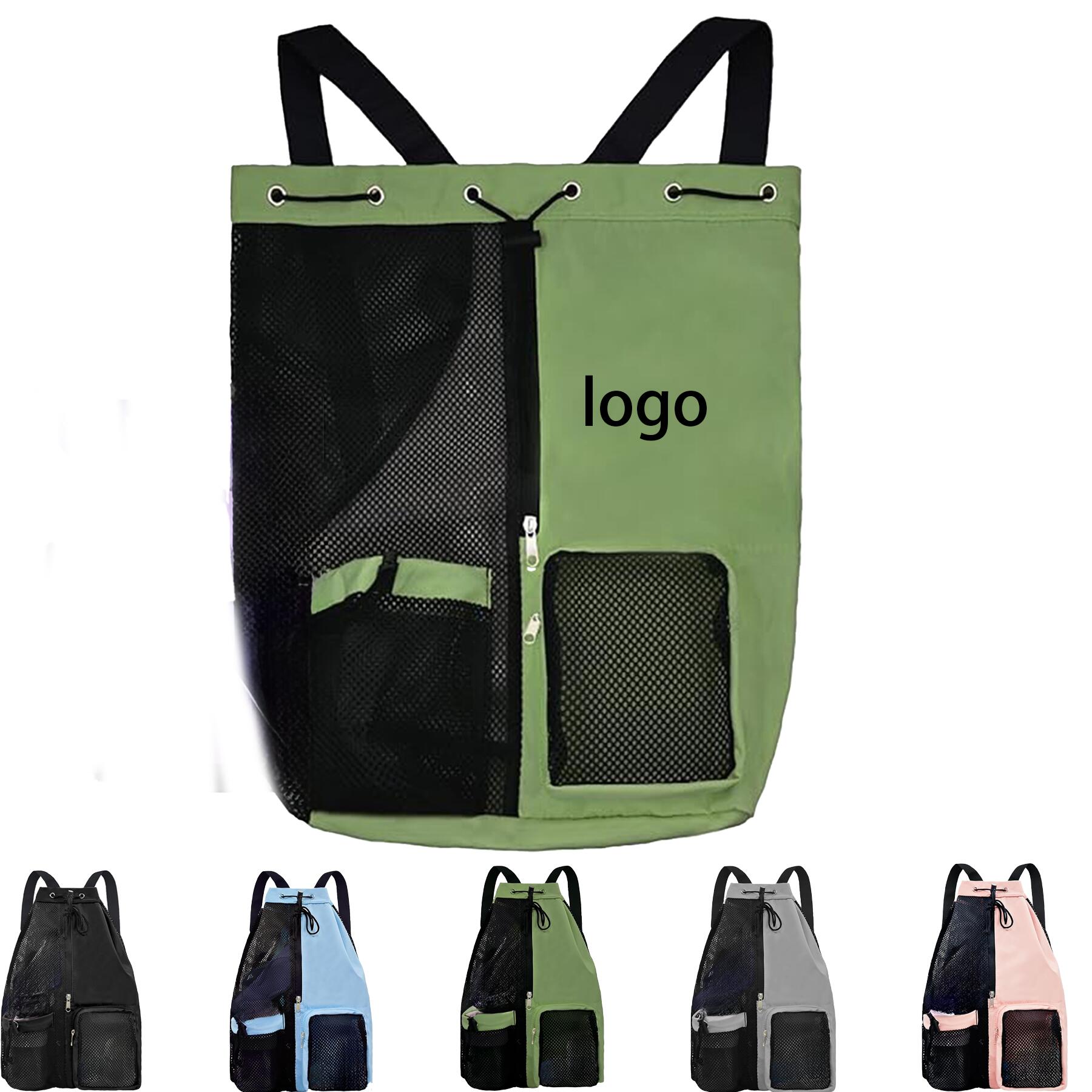 Mesh Drawstring Swim Bag