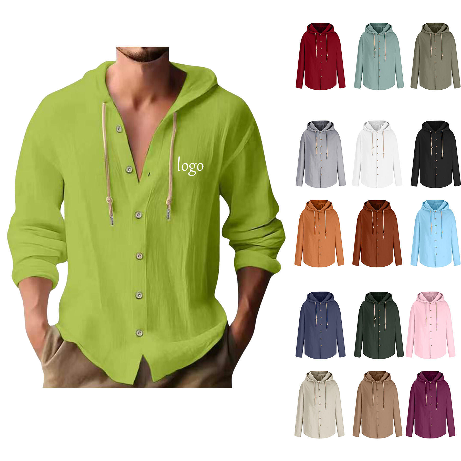 Long Sleeve Hooded Shirt