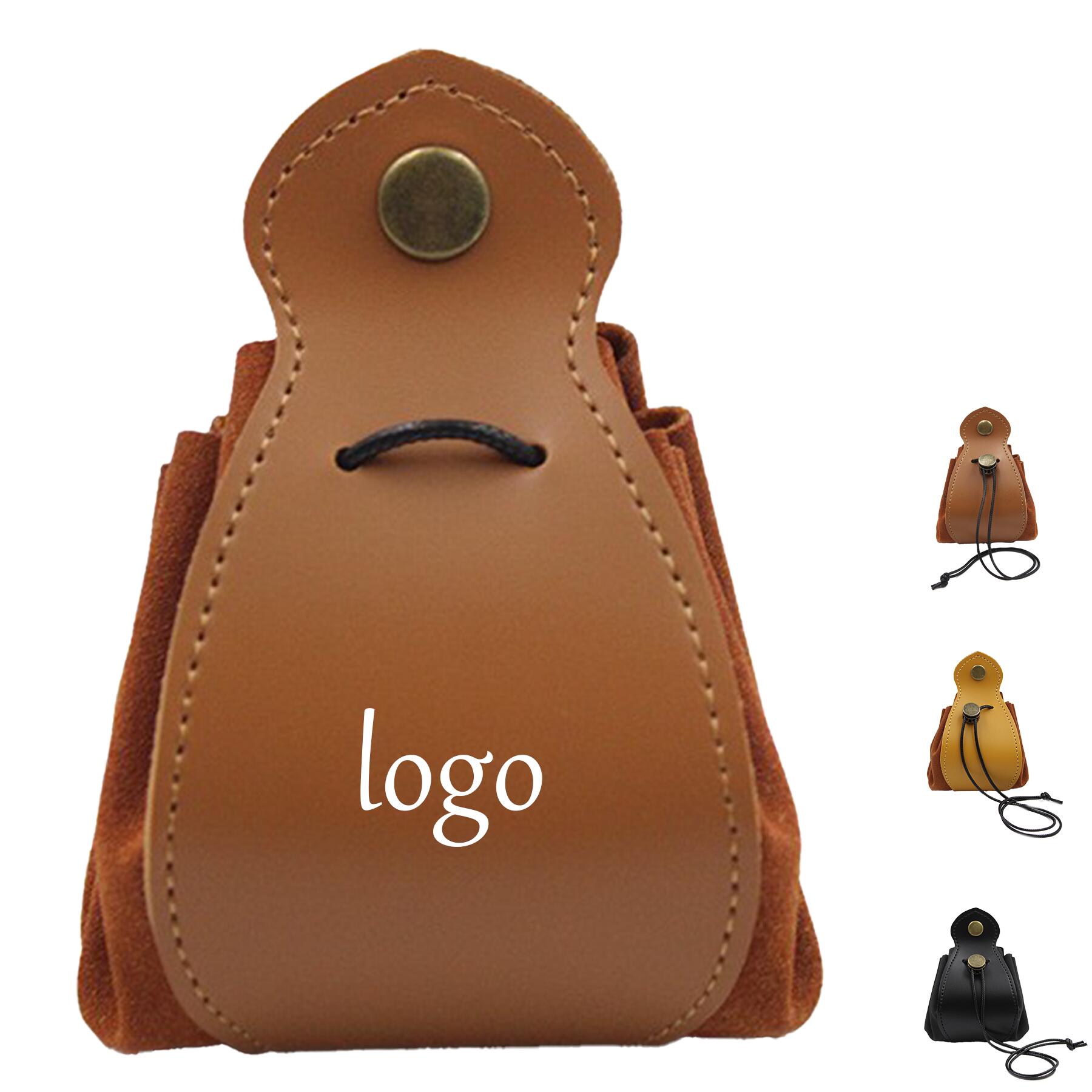 Drawstring Leather Bag