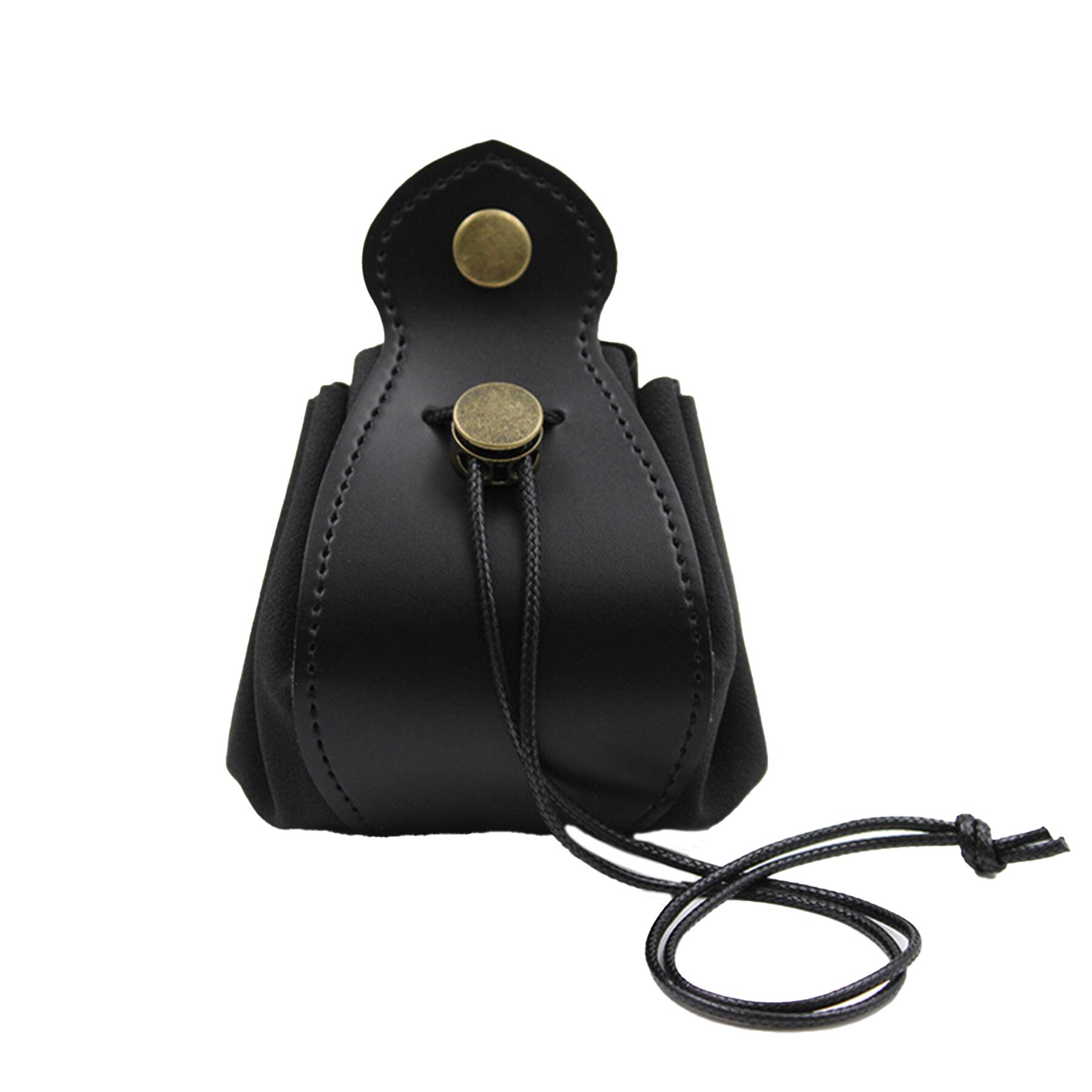 Drawstring Leather Bag