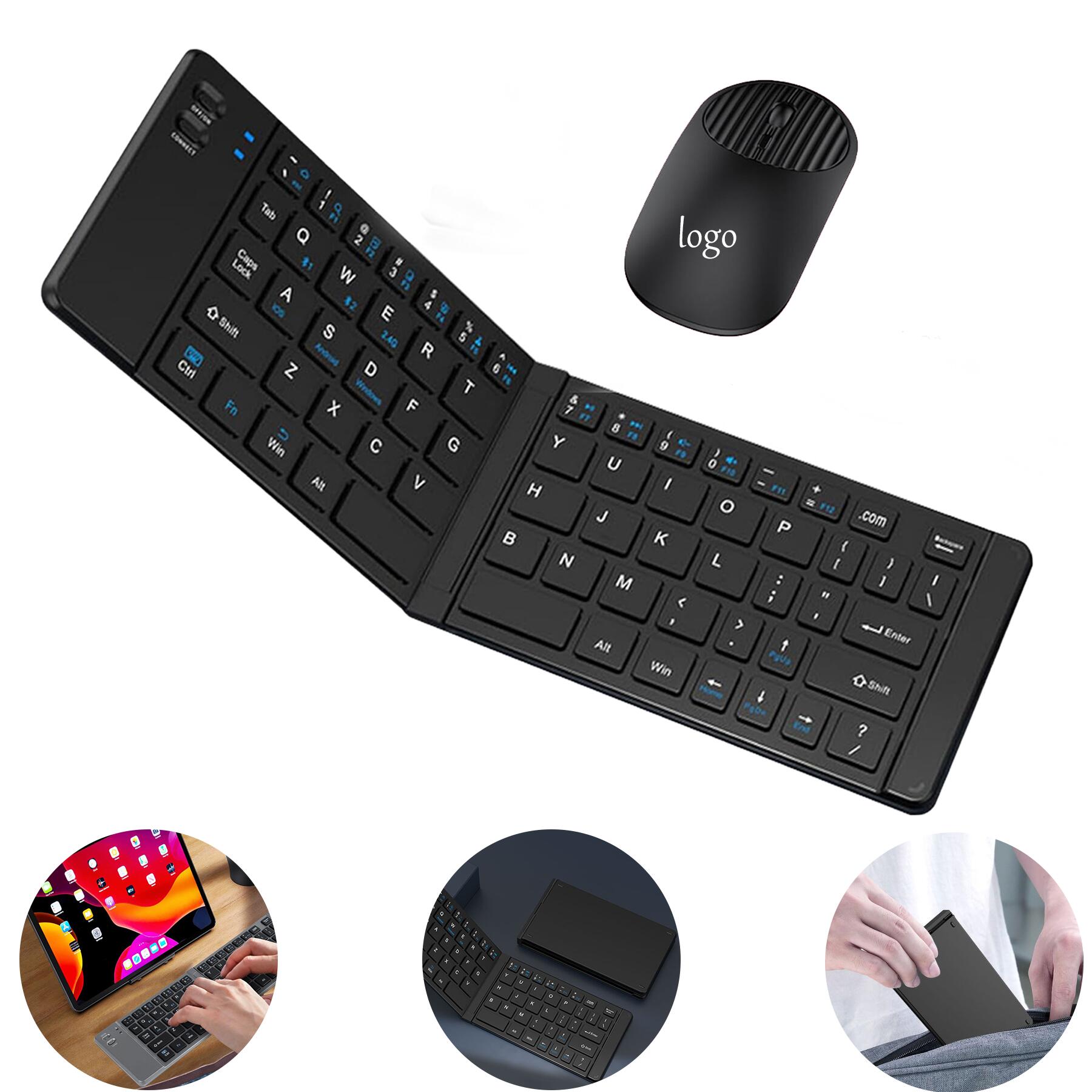 Wireless Foldable Keyboard Set