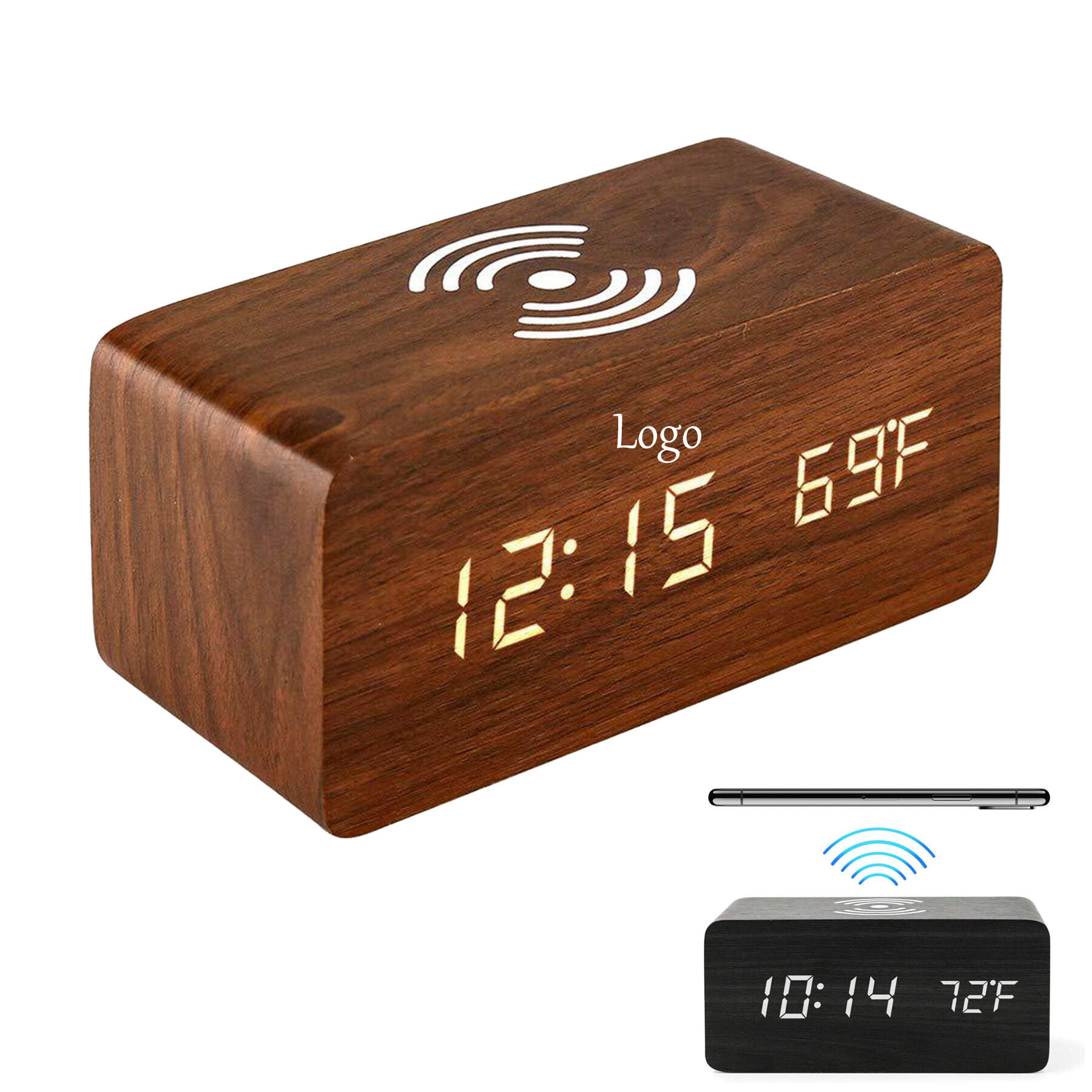 Wooden LED Digital Alarm Clock