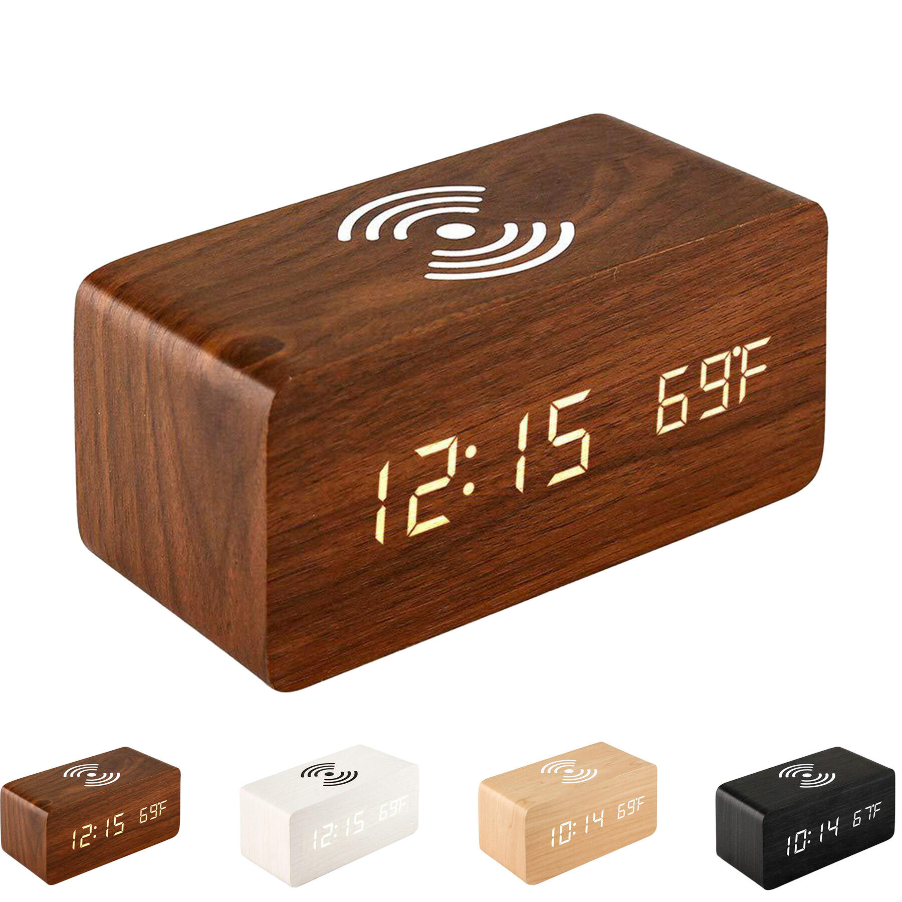 Wooden LED Digital Alarm Clock