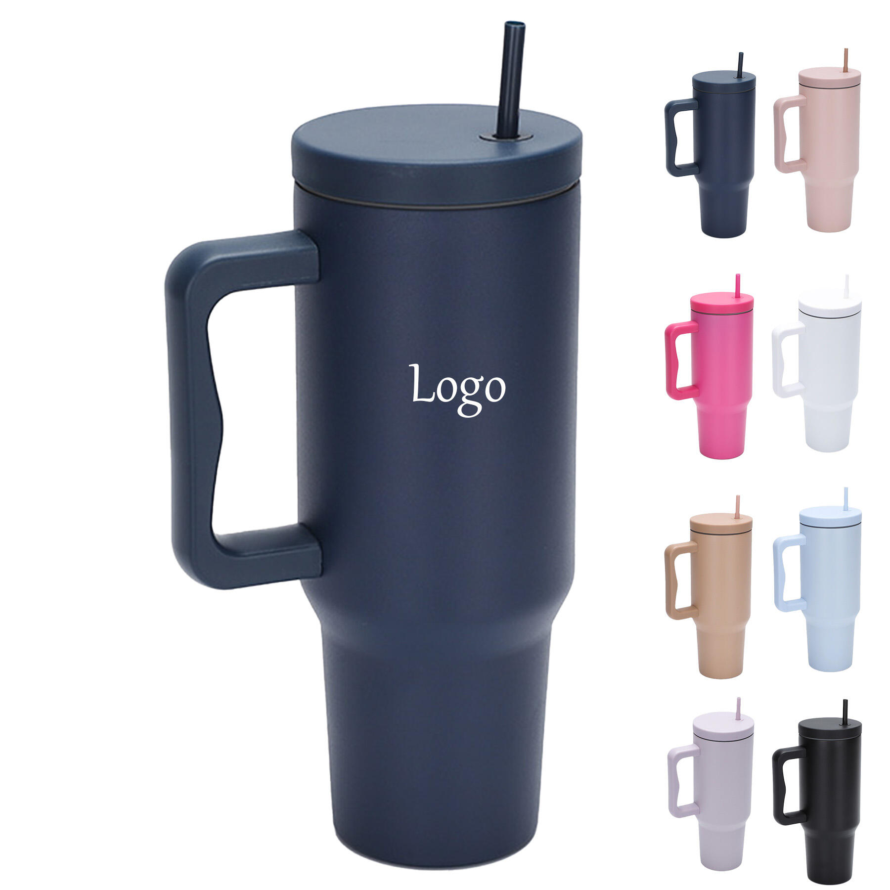 Large Capacity Travel Cup with Straw