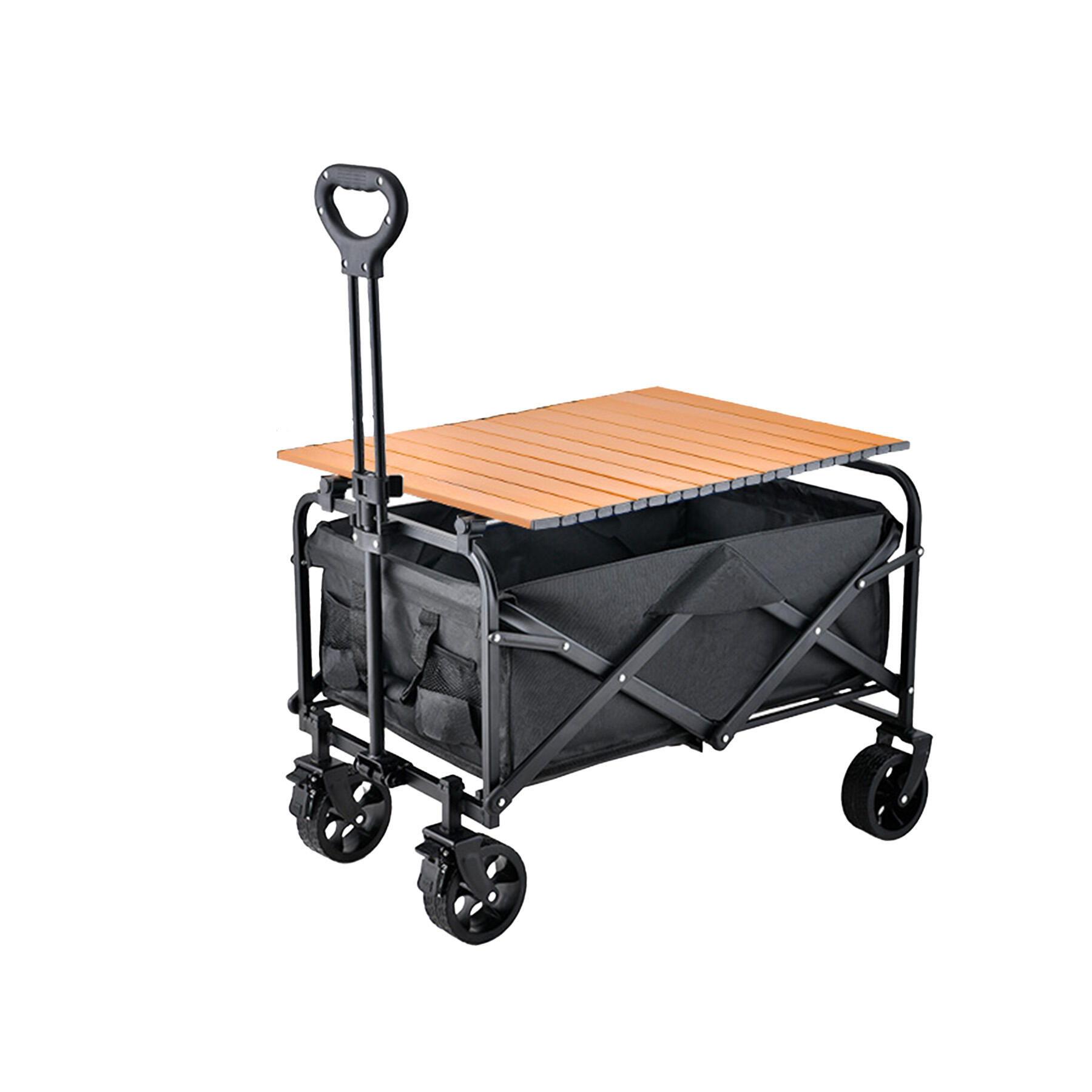 Outdoor Foldable Camping Cart with Steel Table