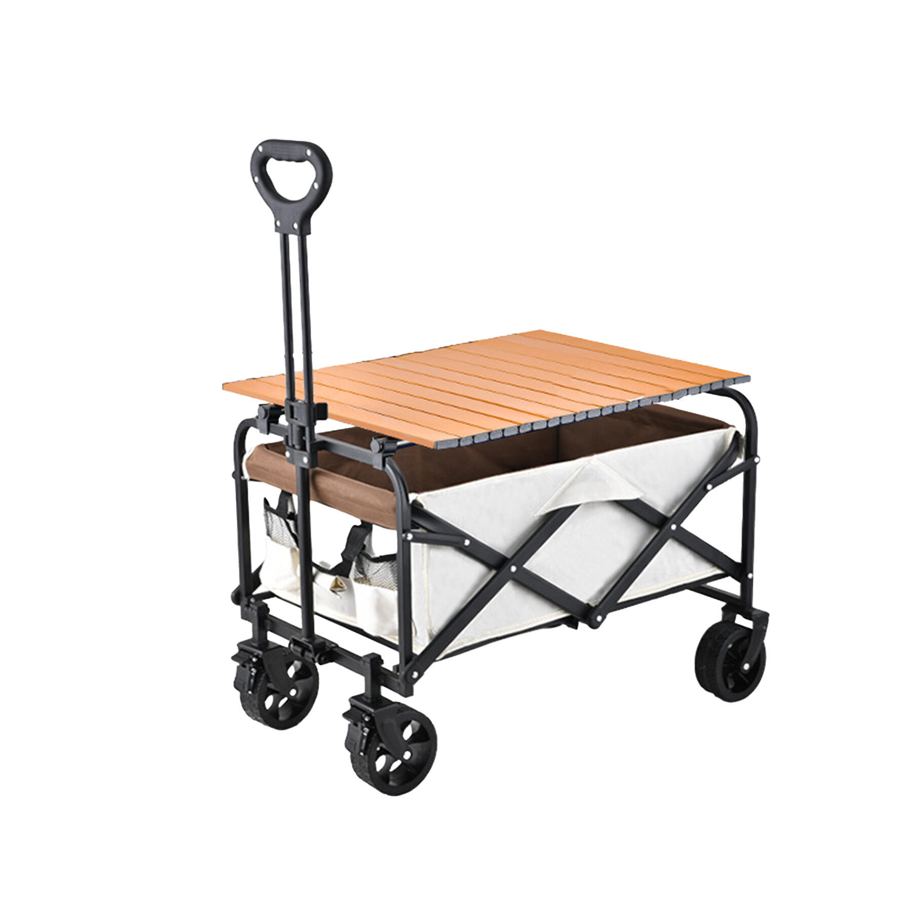 Outdoor Foldable Camping Cart with Steel Table
