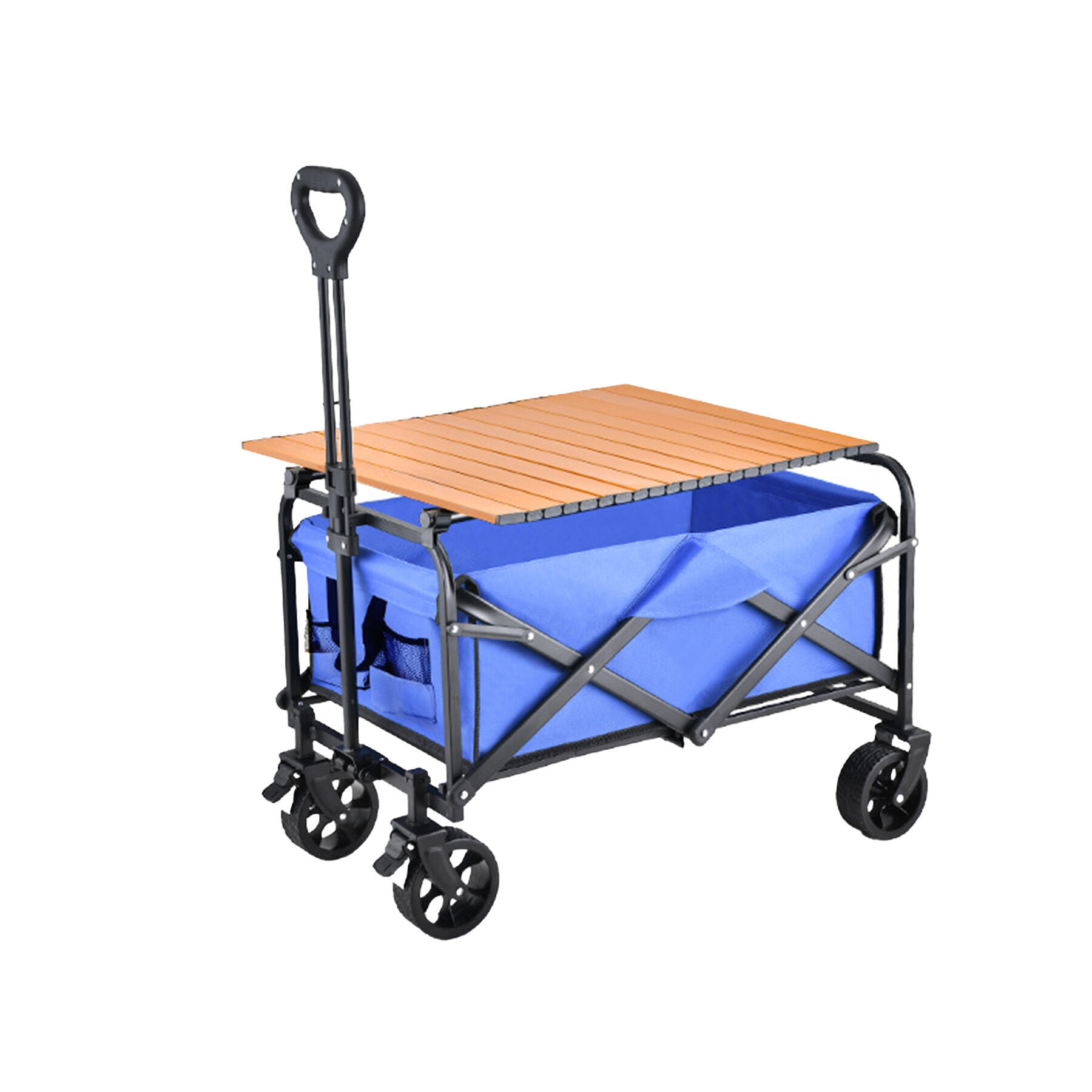 Outdoor Foldable Camping Cart with Steel Table