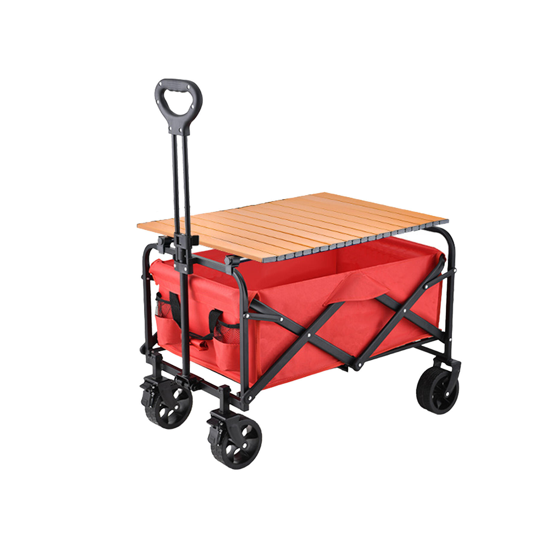Outdoor Foldable Camping Cart with Steel Table