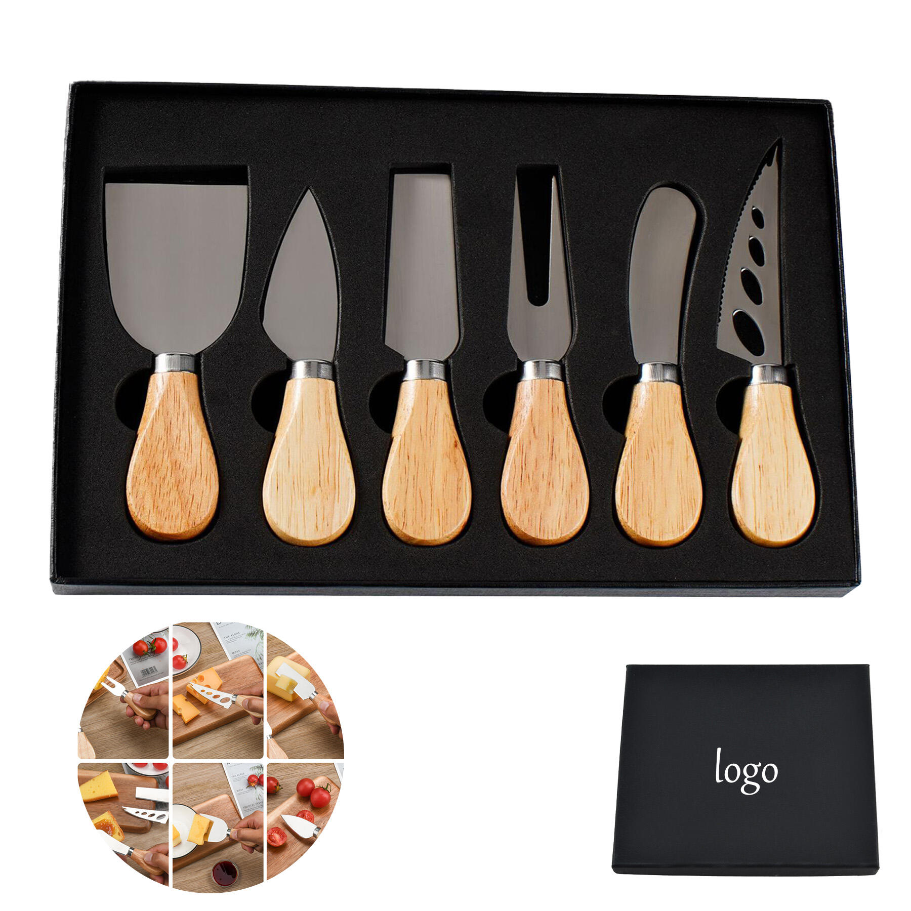 Wooden Handle Cheese Knife Set