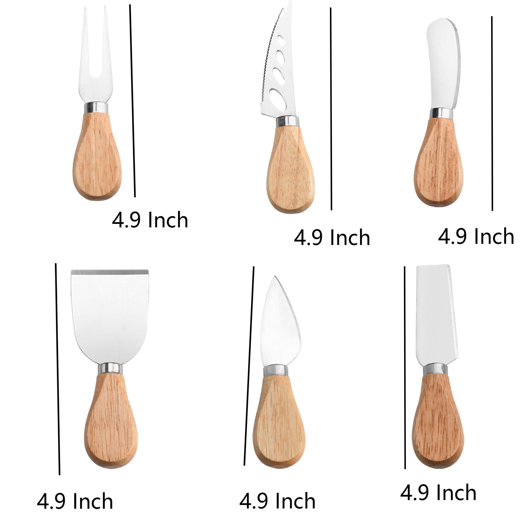 Wooden Handle Cheese Knife Set