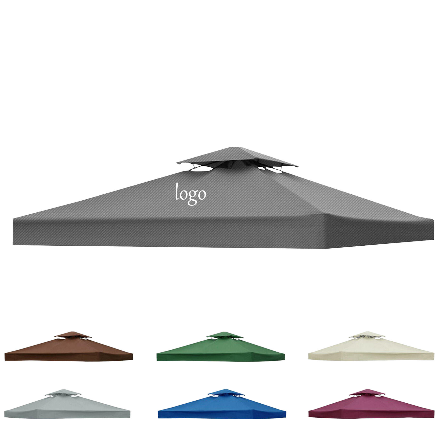 Outdoor Canopy Tarp with Double Roof