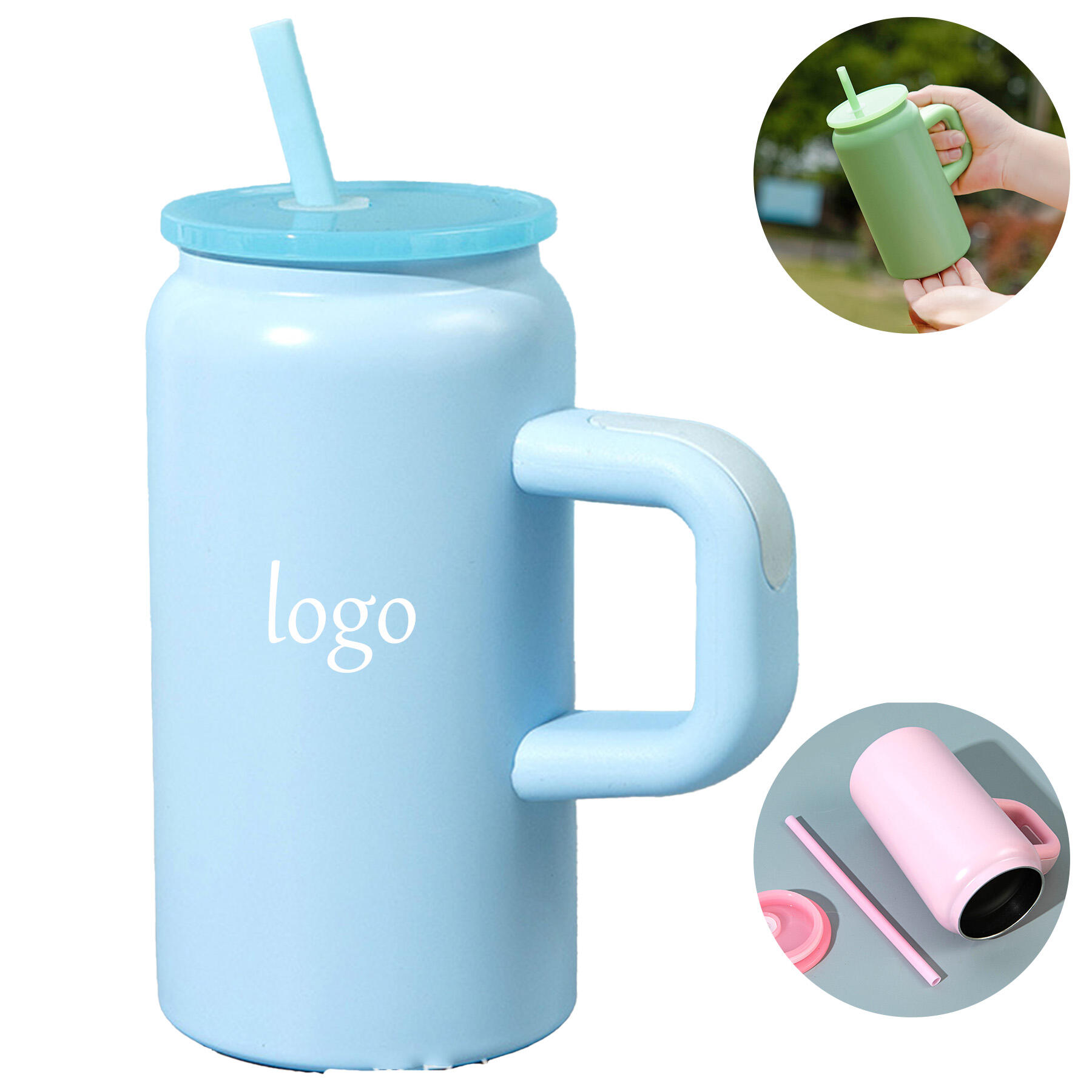 16oz Insulated Cup with Straw