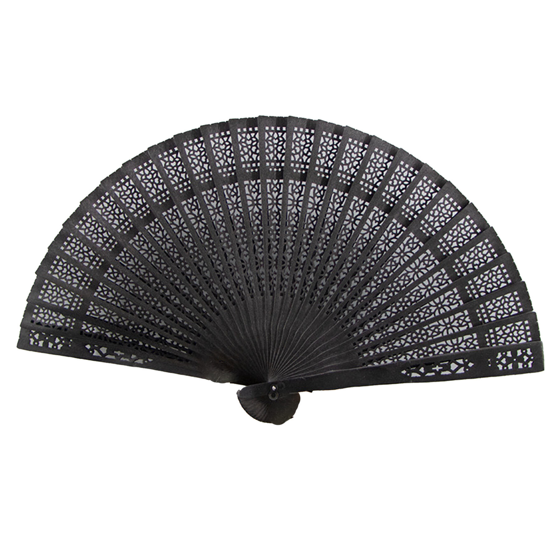 Carved Wooden Folding Fan