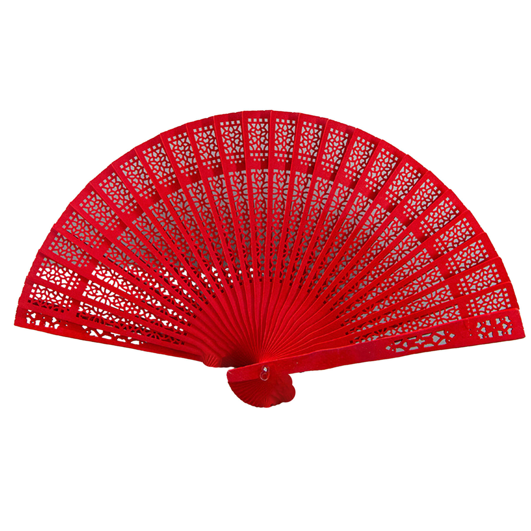 Carved Wooden Folding Fan