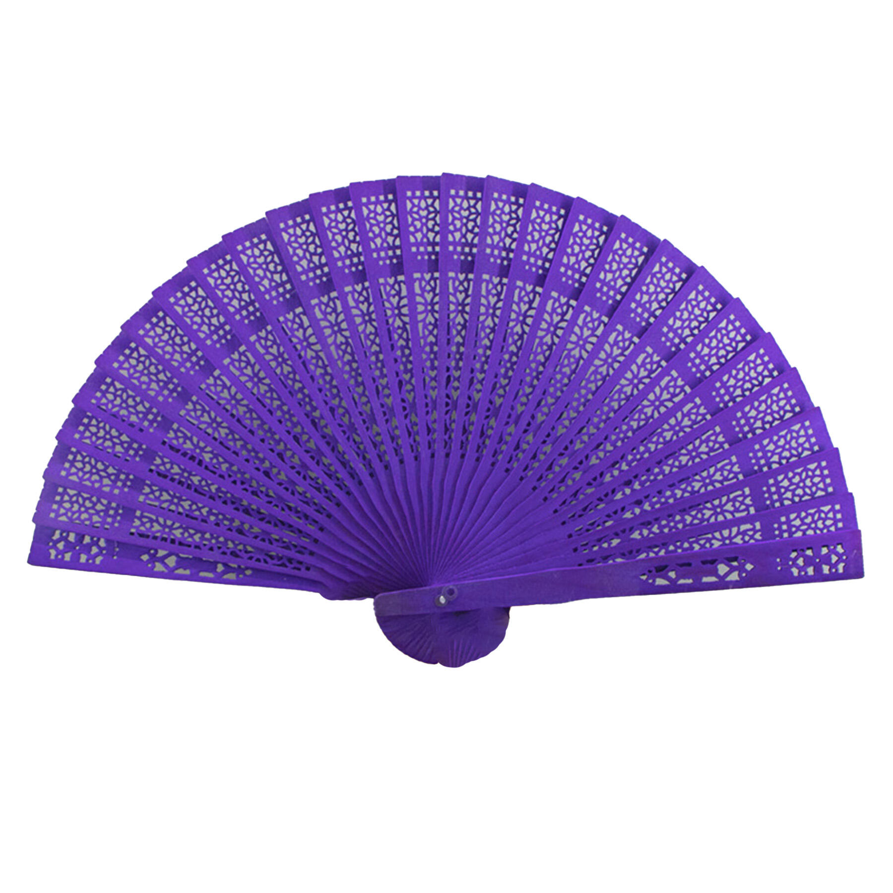 Carved Wooden Folding Fan