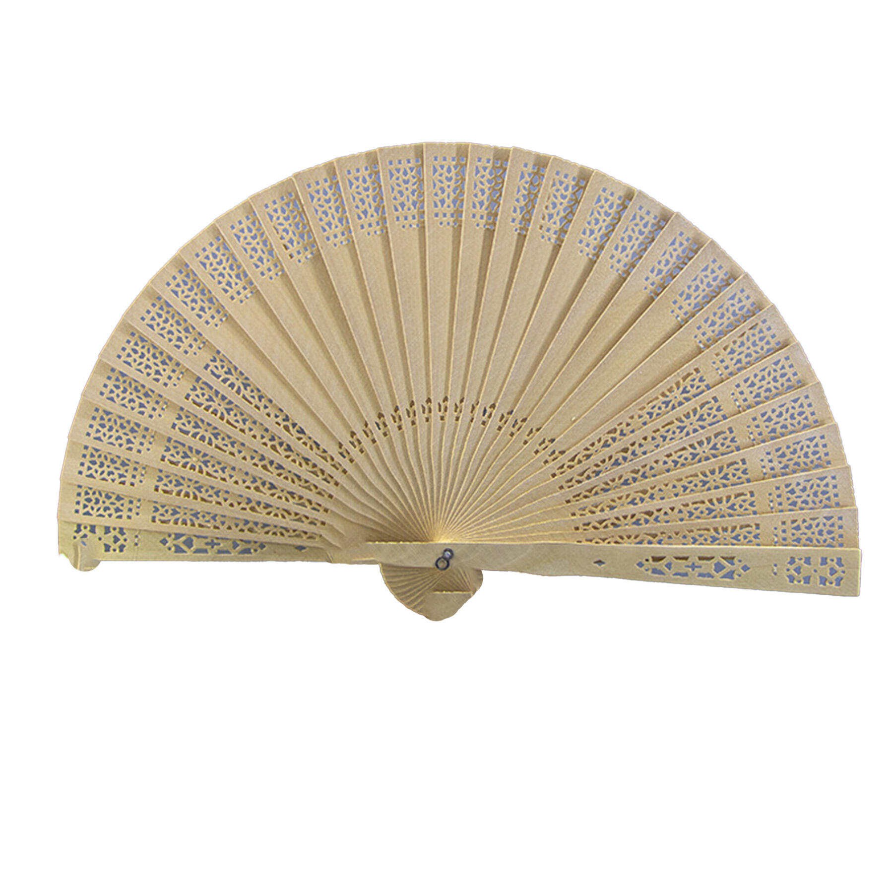 Carved Wooden Folding Fan