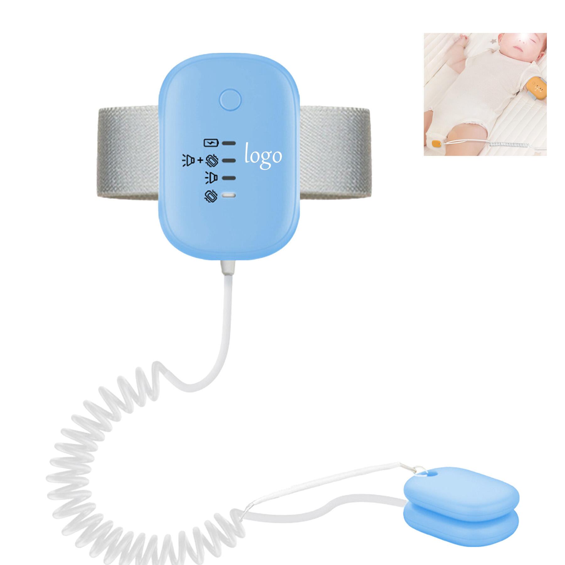 Wired Bedwetting Alarm with Magnetic Sensor