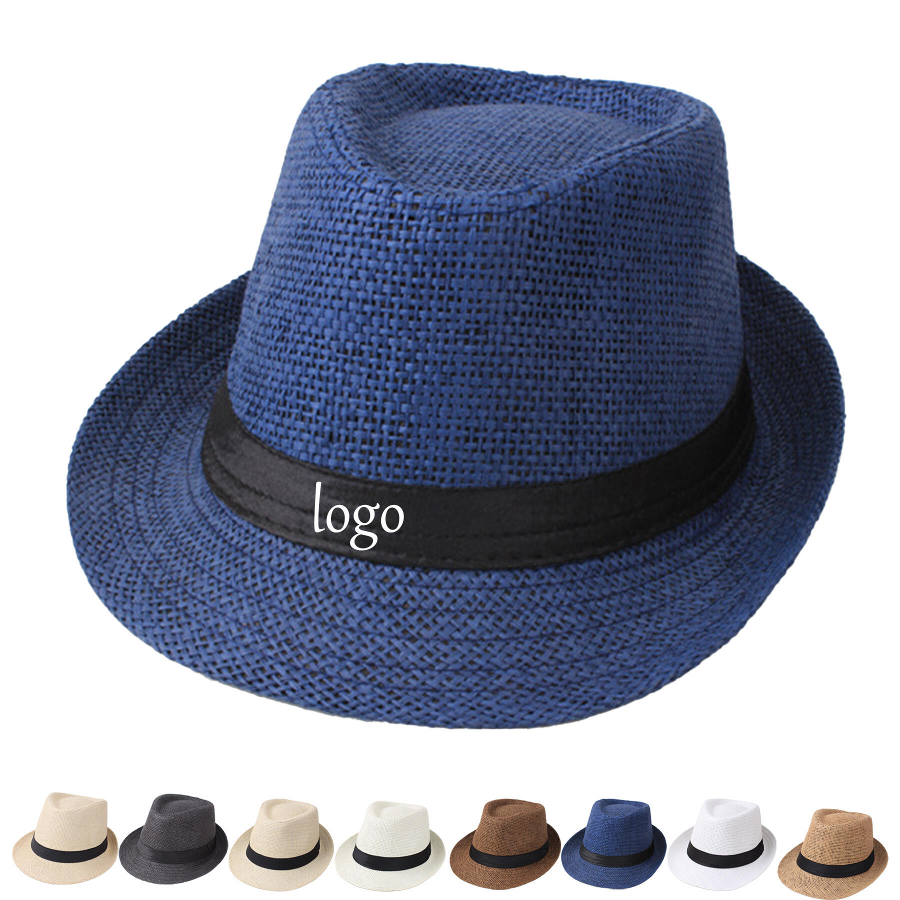 Summer Straw Fedora Hat