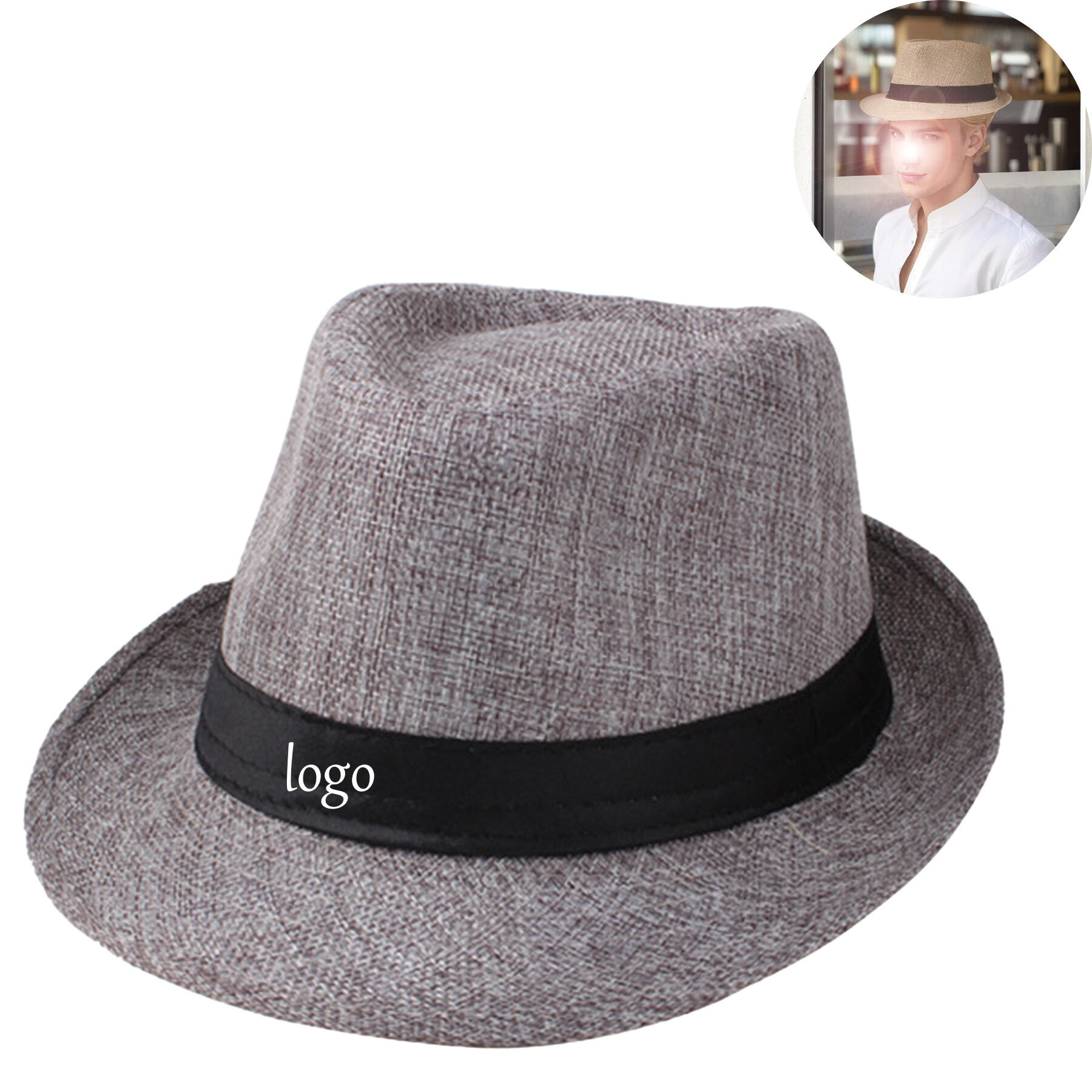 Linen Fedora Hat