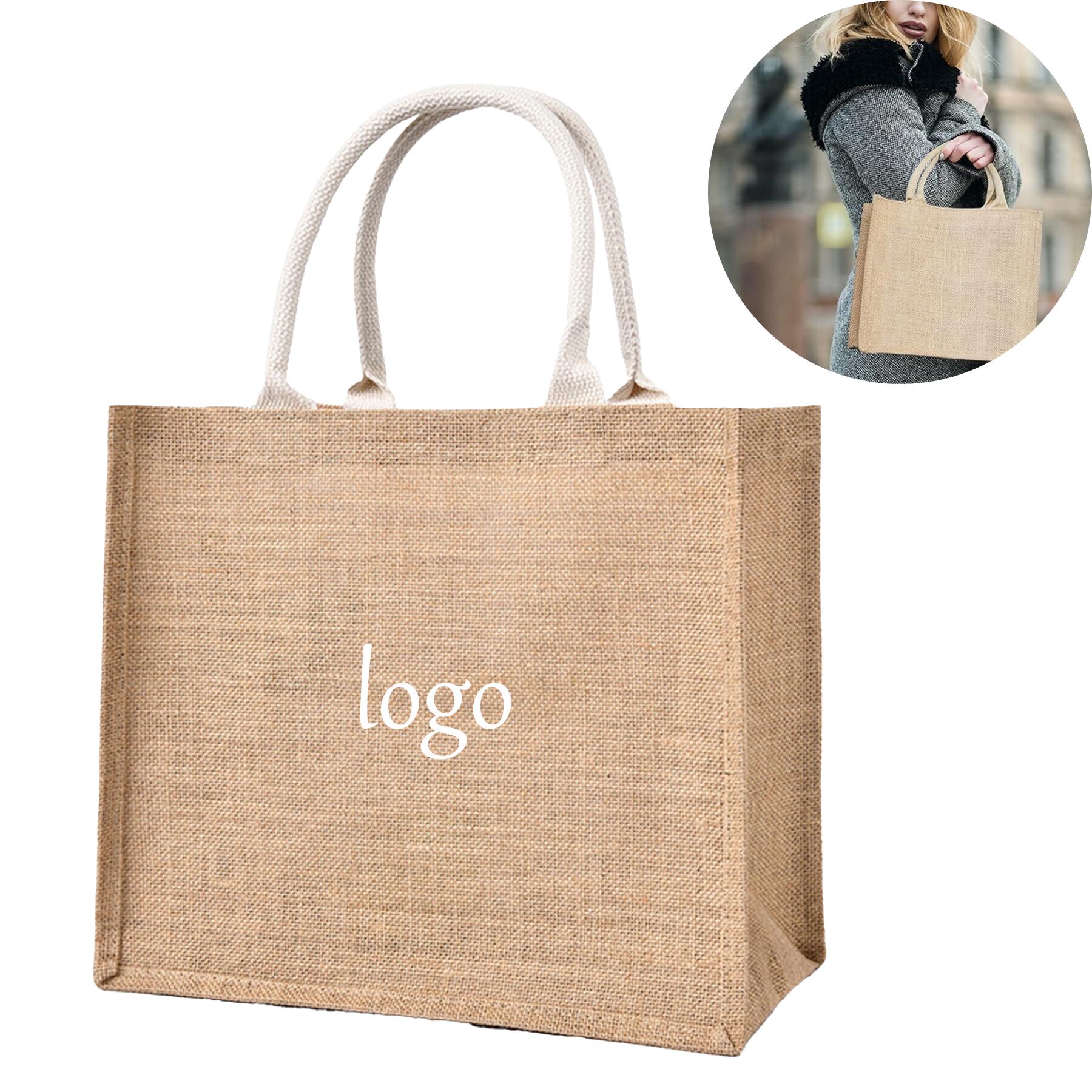 Linen Shopping Tote Bag