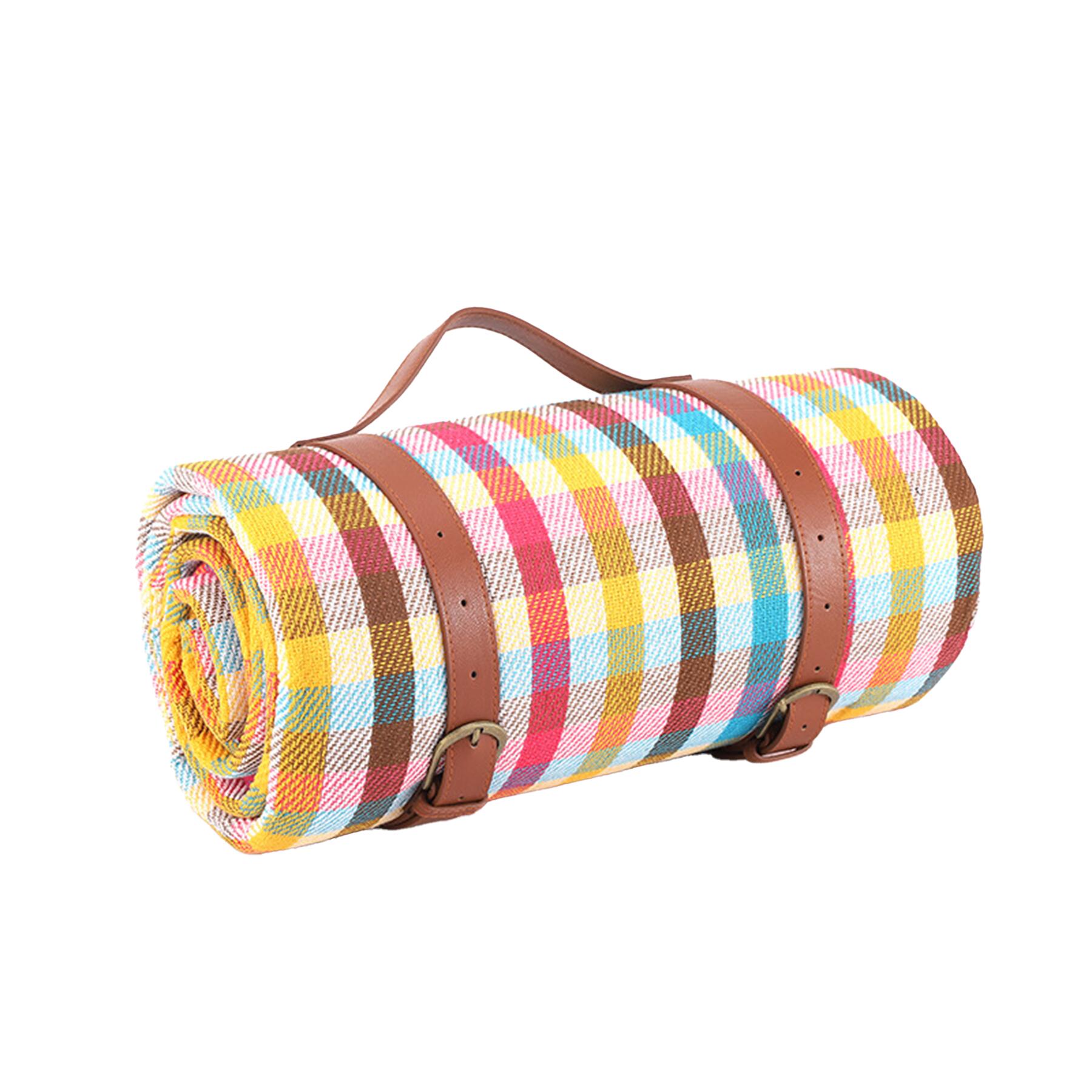 Picnic Blanket with Leather Straps