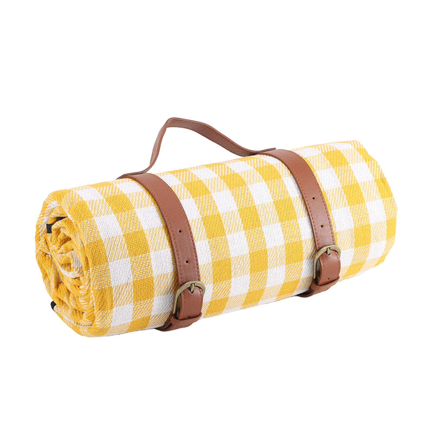 Picnic Blanket with Leather Straps