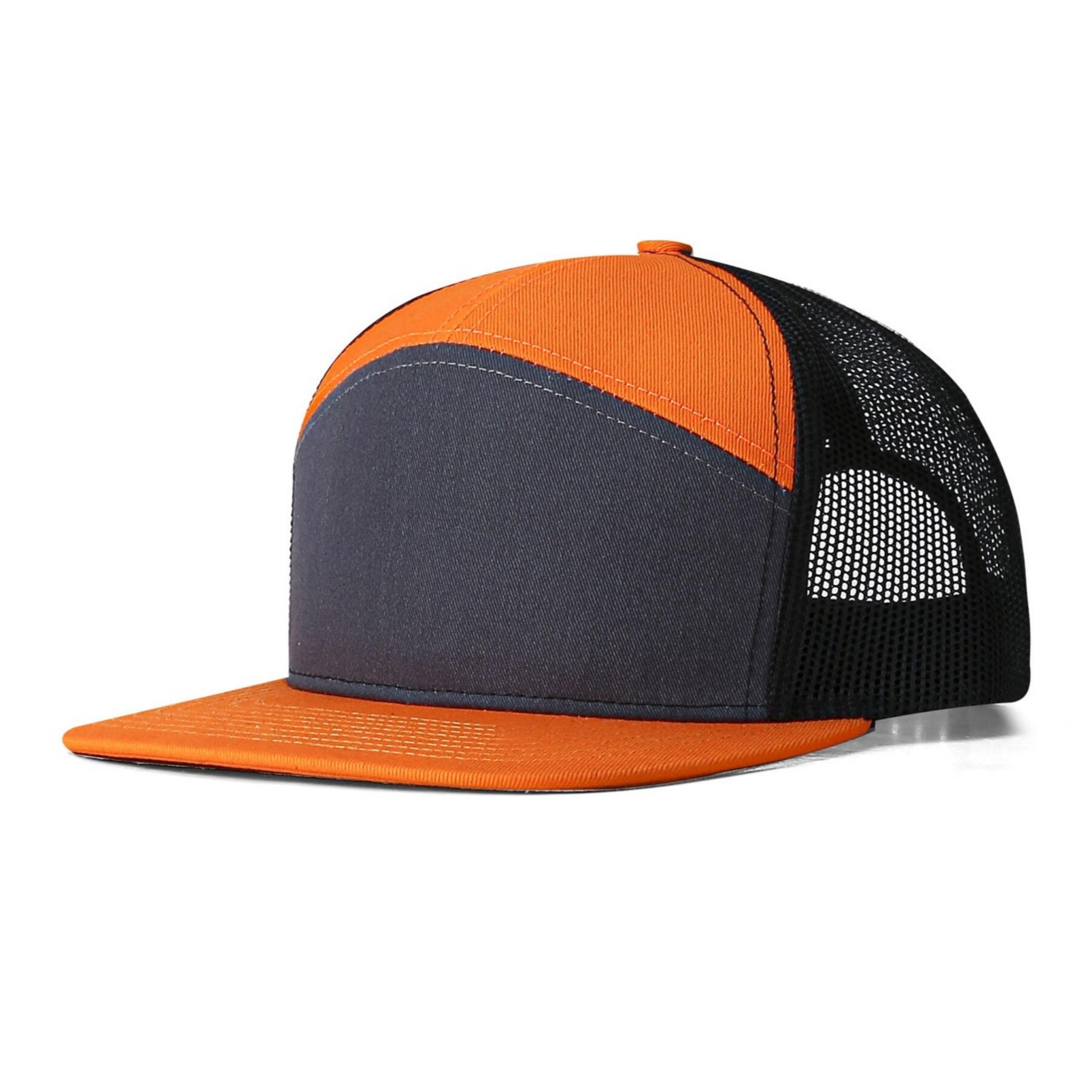 7 Panel Trucker Adjustable Snapback Cap