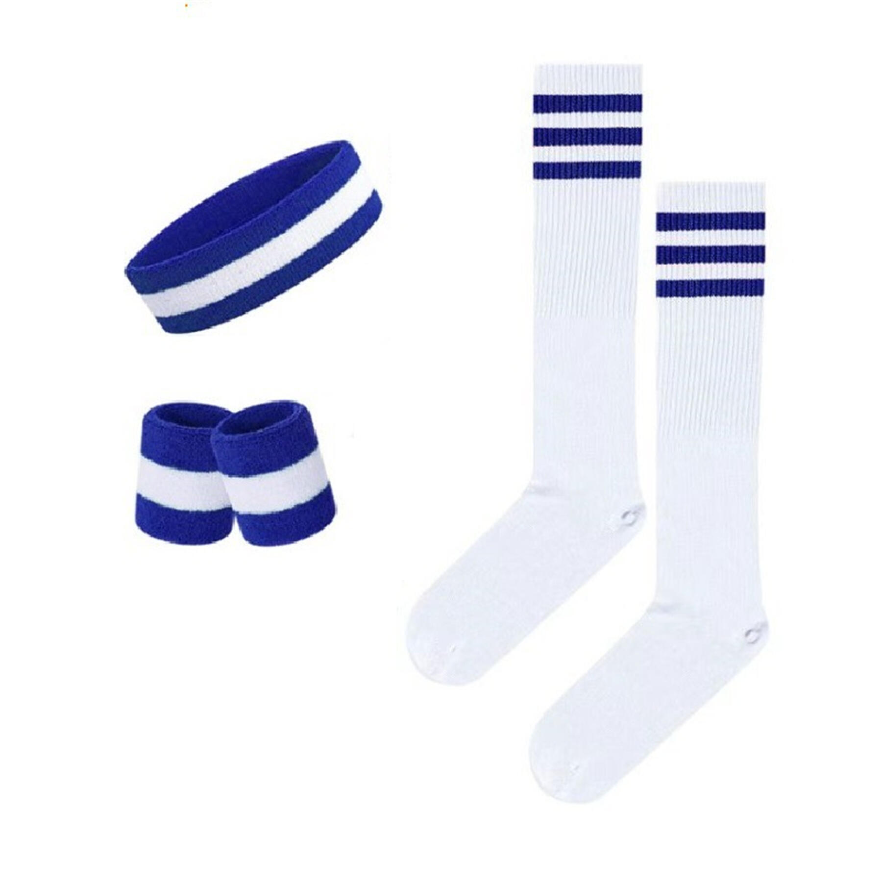 Striped Sweatband Socks Set