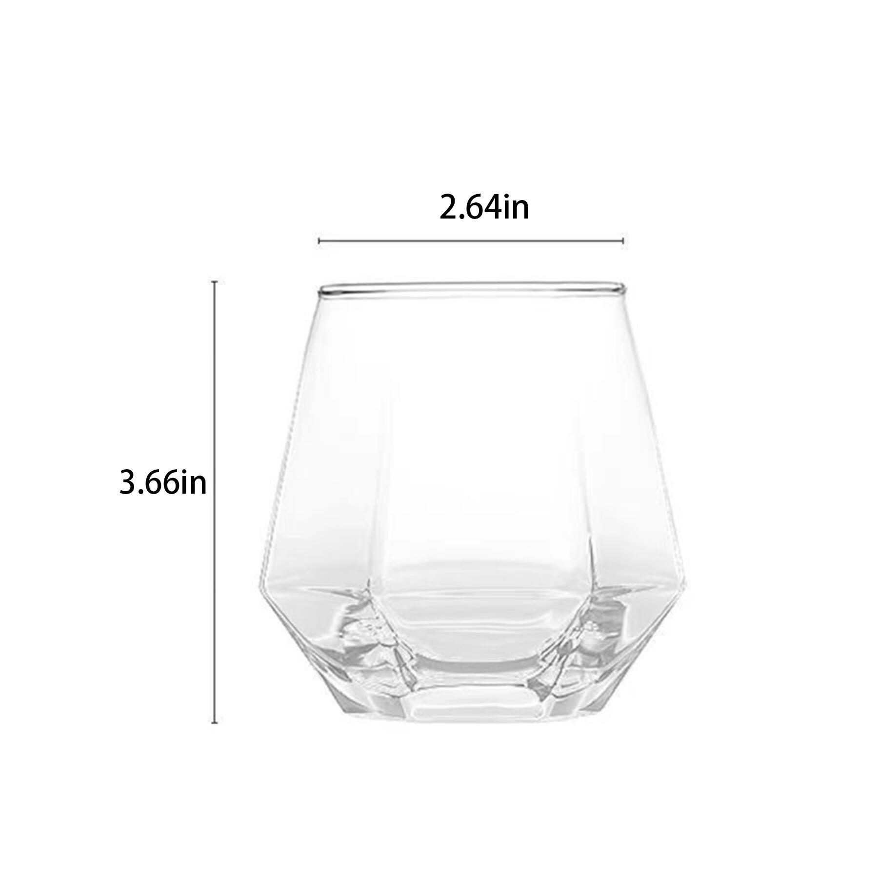10 oz Stemless Diamond Wine Glass