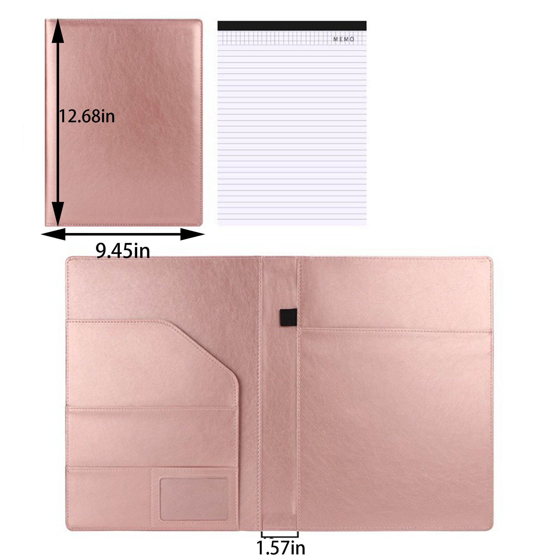 Leather Portfolio Organizer with Notepad