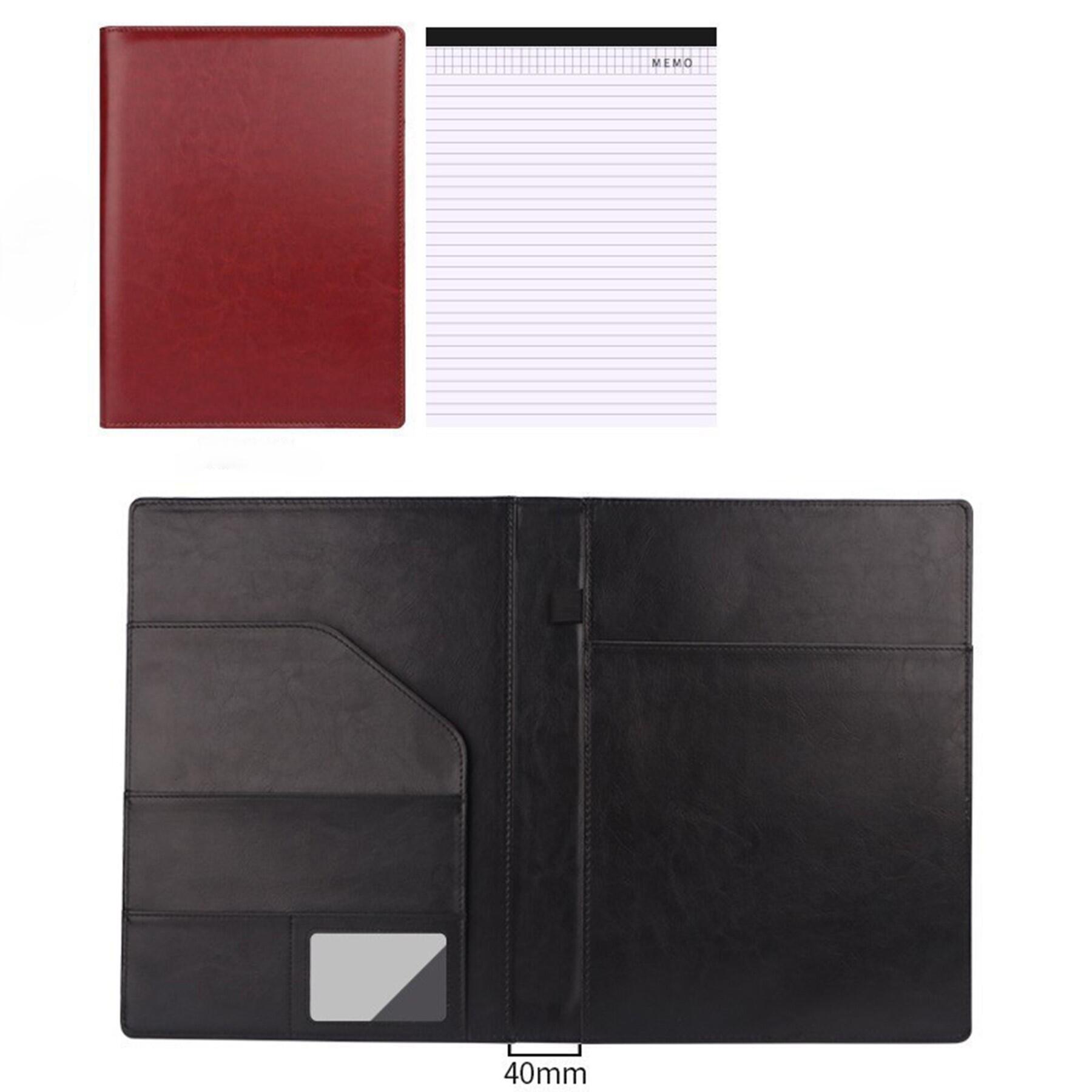 Leather Portfolio Organizer with Notepad