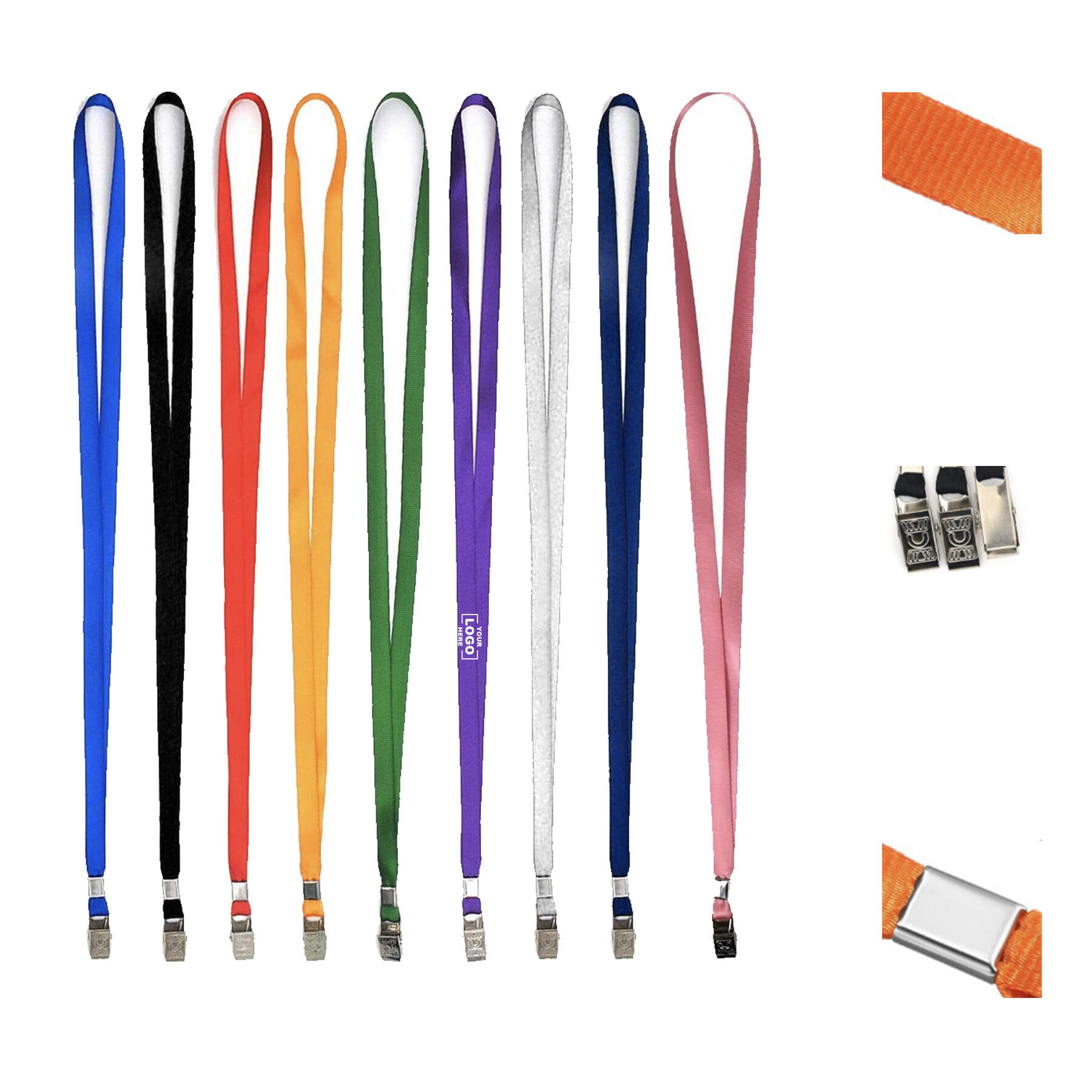 Full Color Lanyard with Bulldog Clip