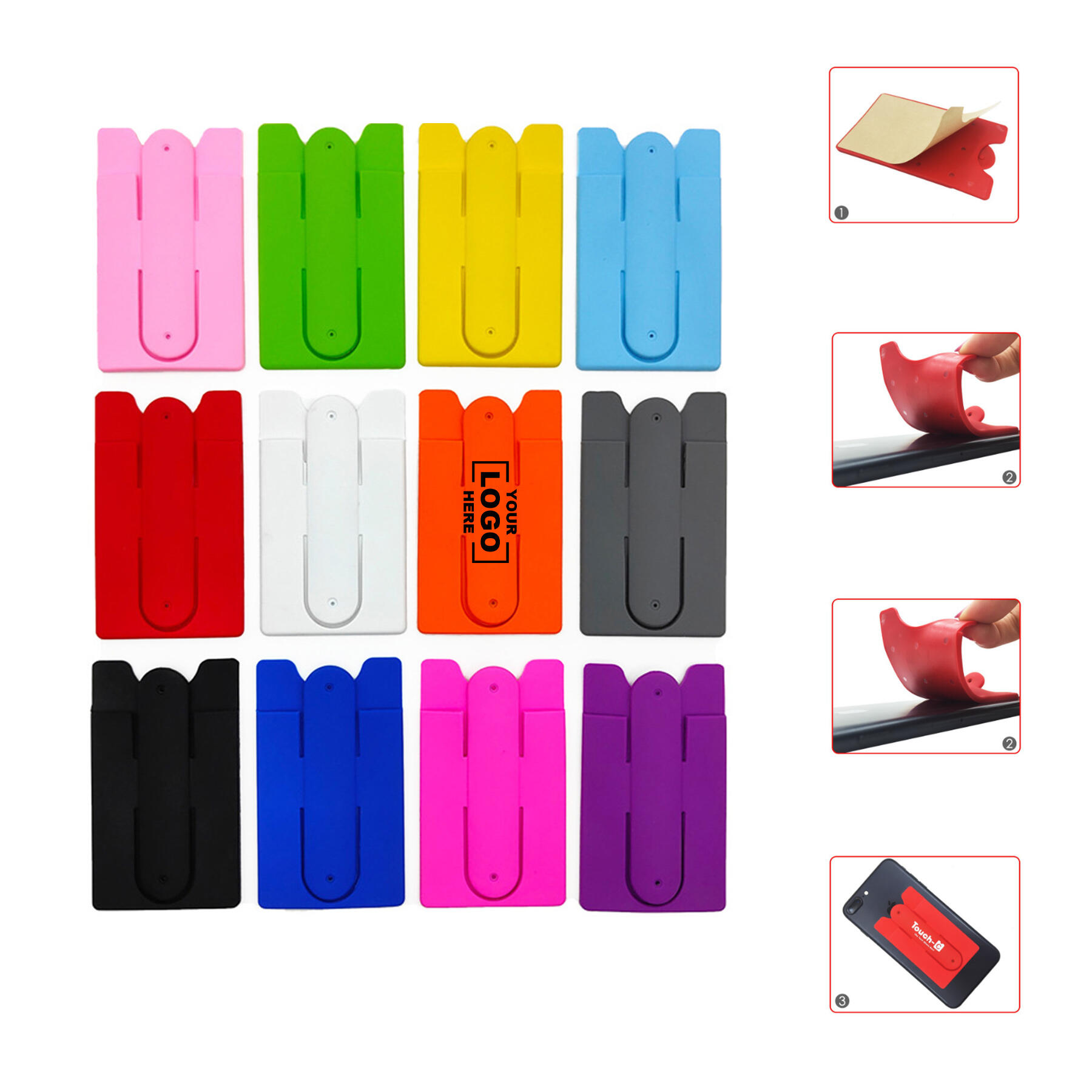 Silicone Phone Wallet with Kickstand