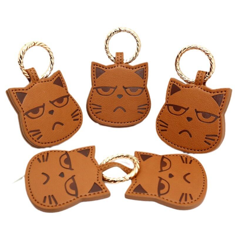 Cat Head PU Leather Magnetic Cap Clip