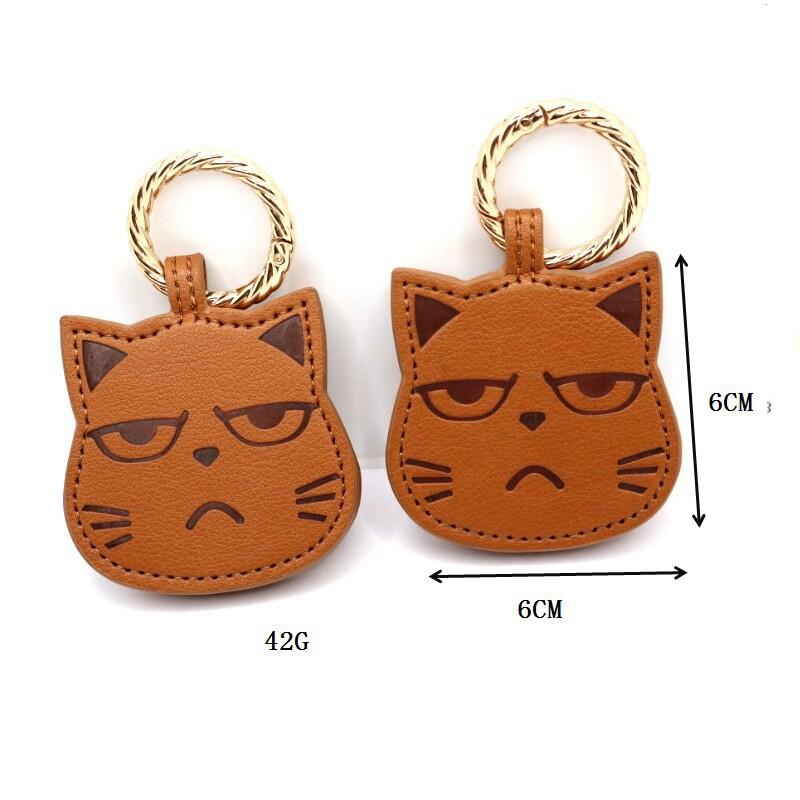 Cat Head PU Leather Magnetic Cap Clip
