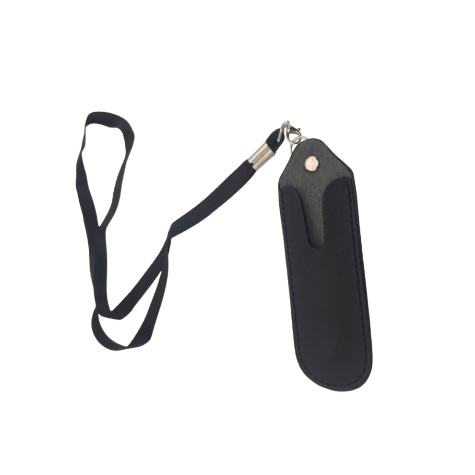 Faux Leather Pouch Case Necklace Lanyard
