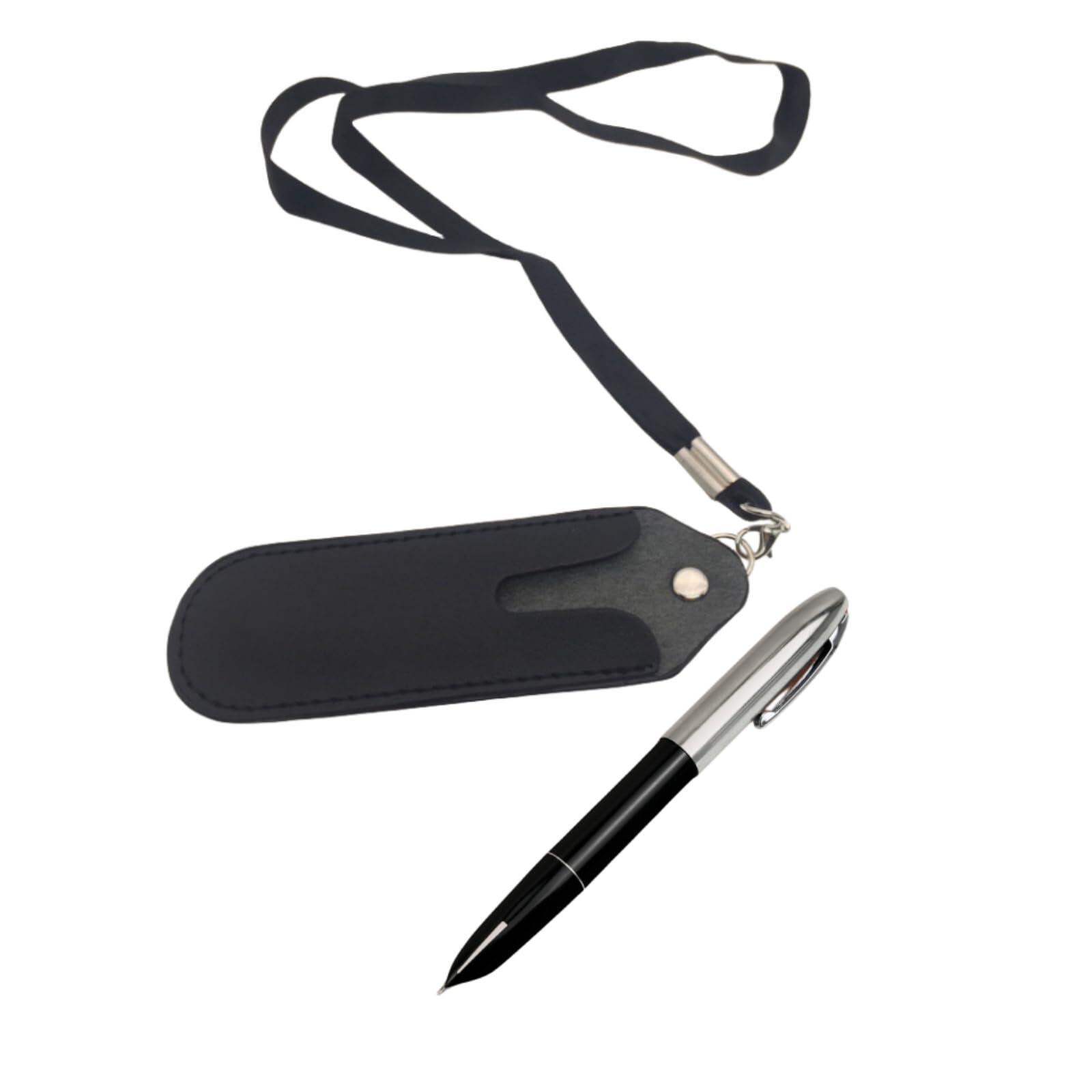Faux Leather Pouch Case Necklace Lanyard