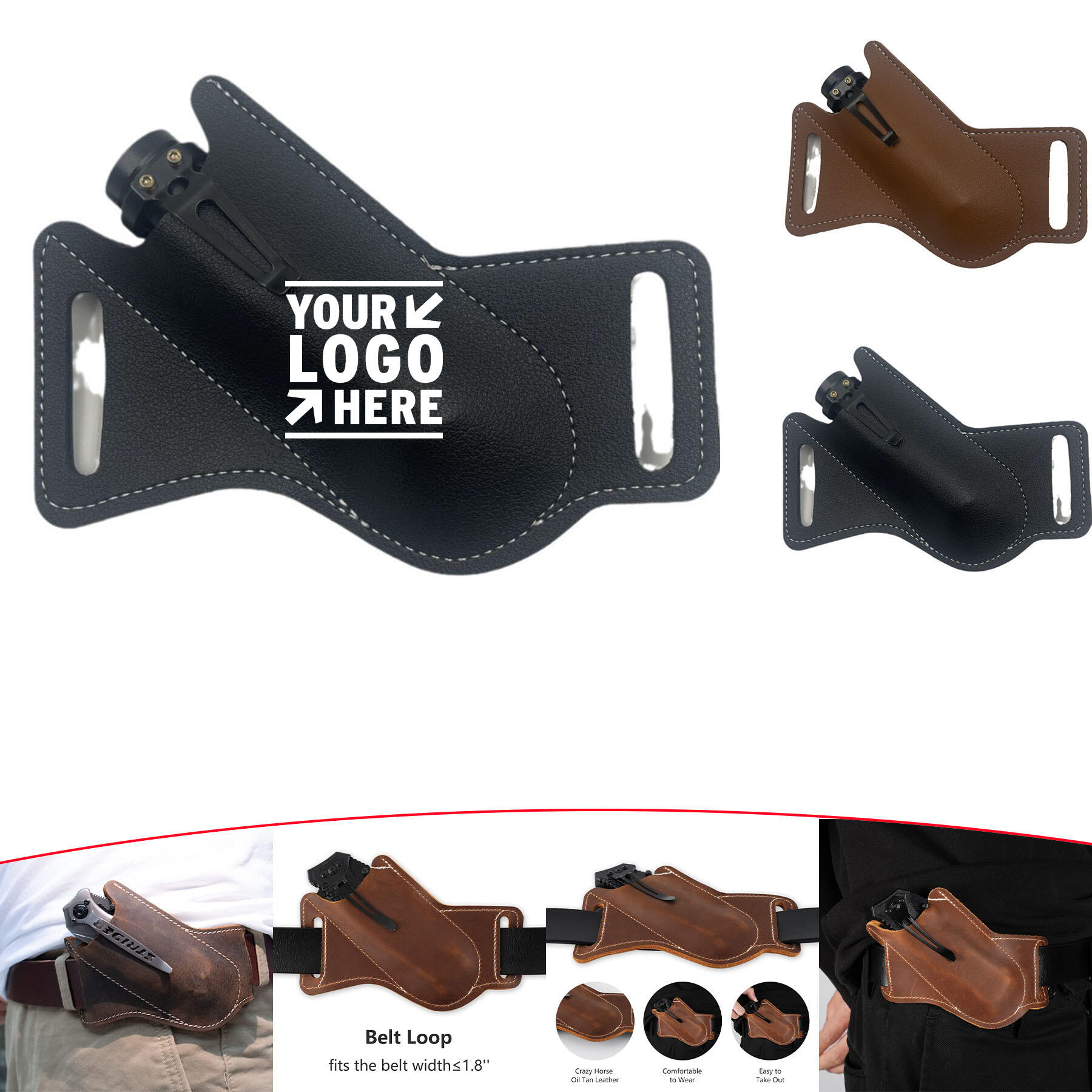 Leather Knife Sheath for Belt