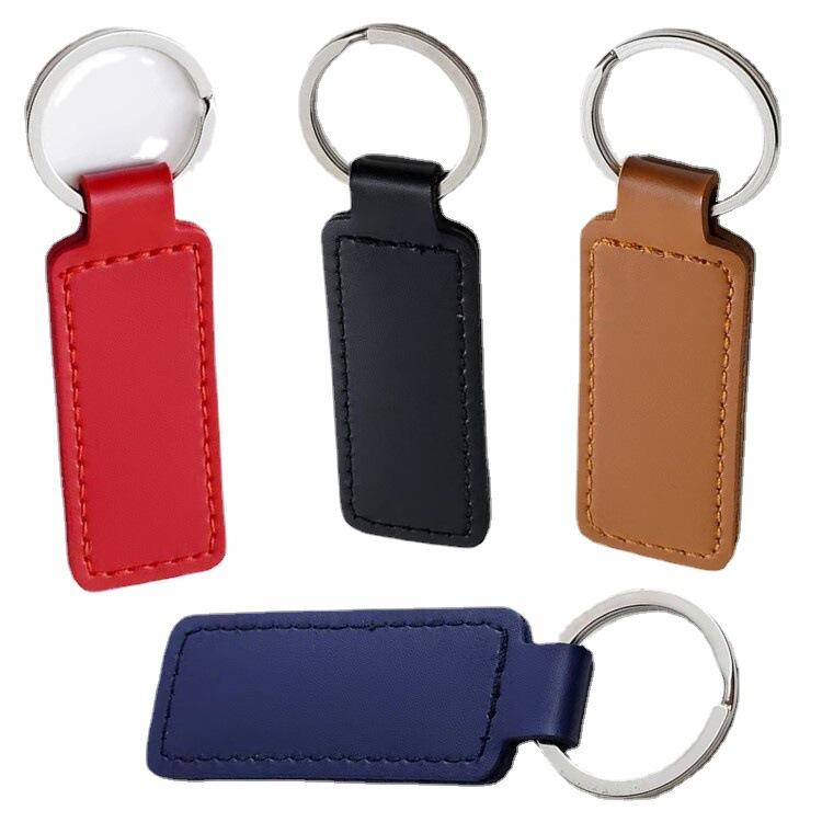 Leather Keychain Key Ring Clip