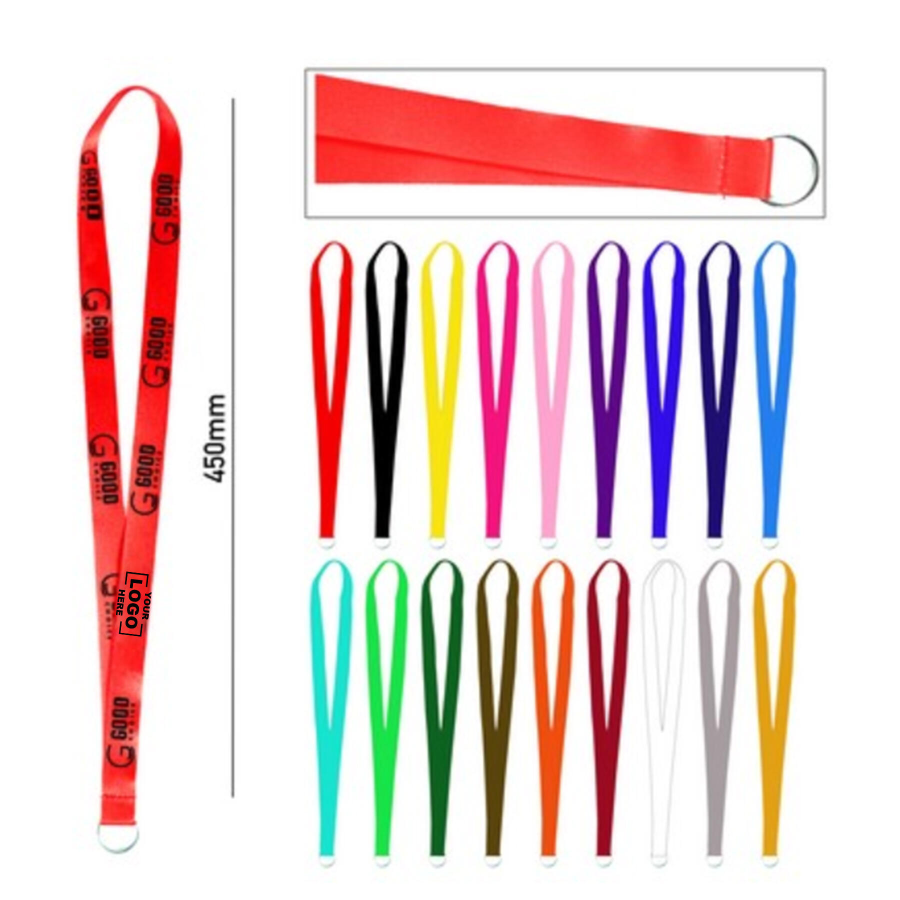 Full Color Lanyard with Metal Hook
