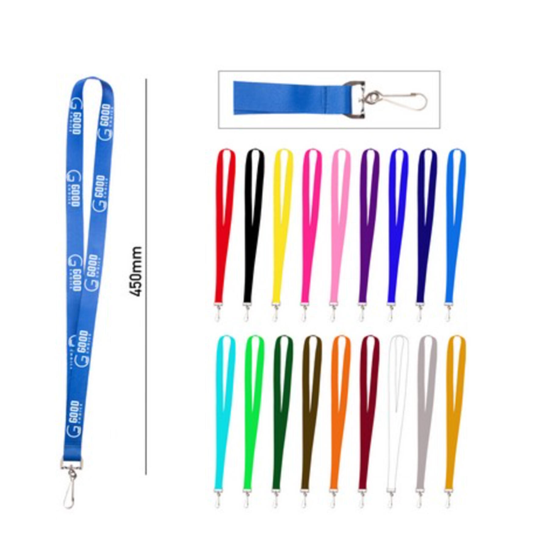 3/4 Inch Full Color Lanyard with J Hook