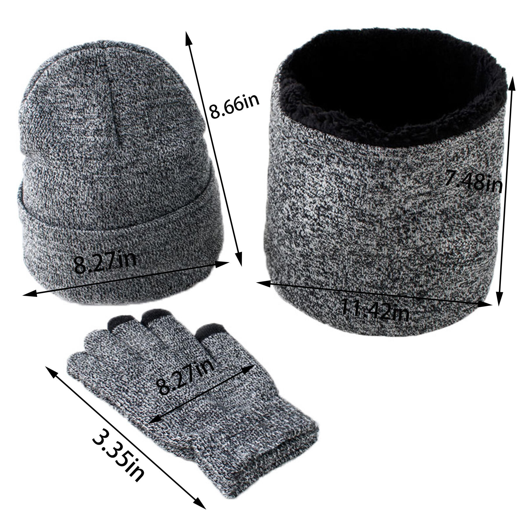 Winter Hat Scarf Gloves Set