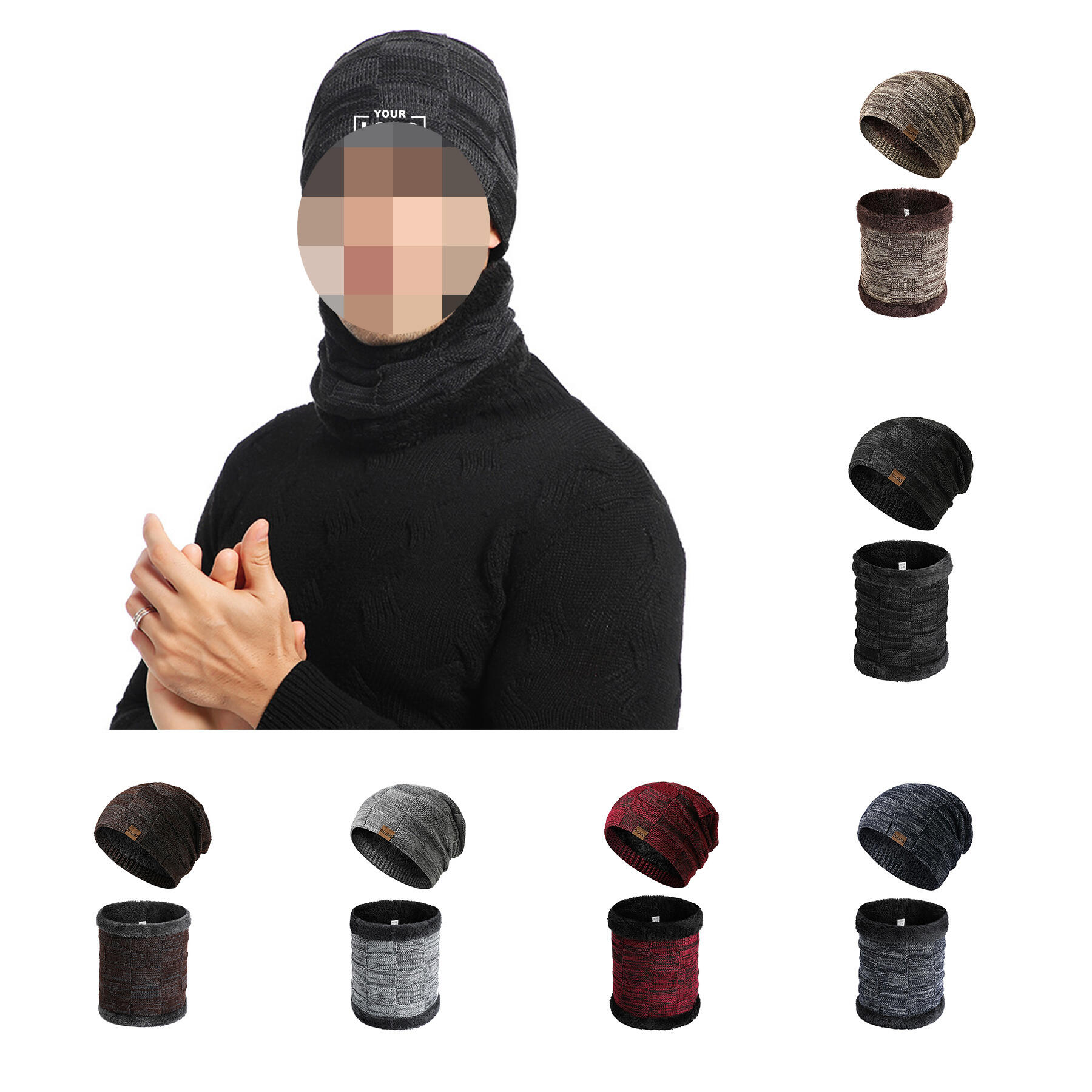 Warm Winter Hat and Scarf Set