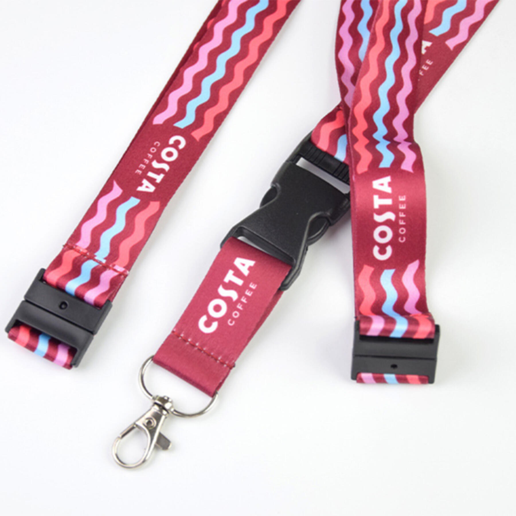 0.79 Inch Custom Lanyard with Buckle and Badge Holder